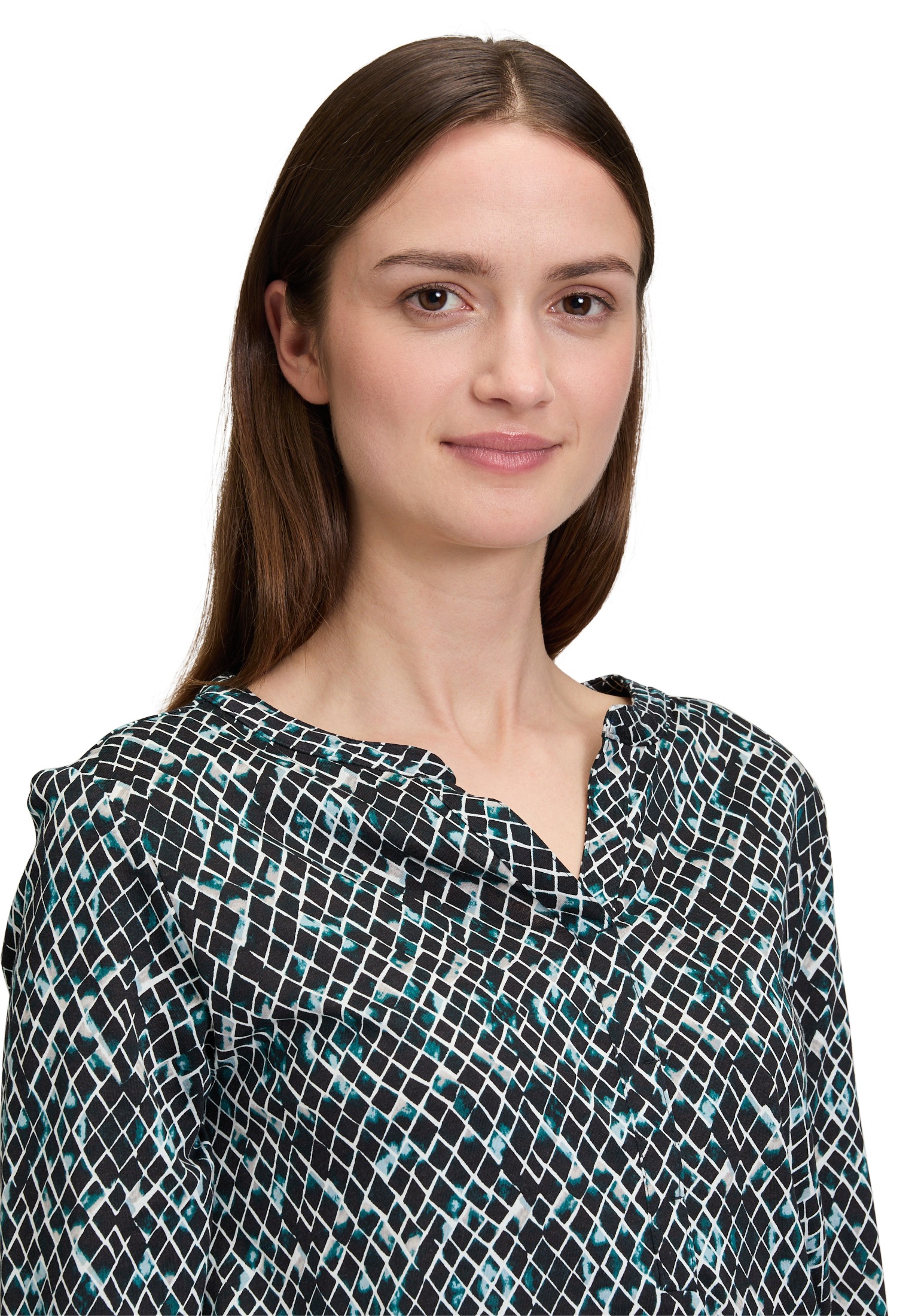 Betty&Co Langarmshirt »Casual-Shirt mit verdeckter Verschlussleiste«