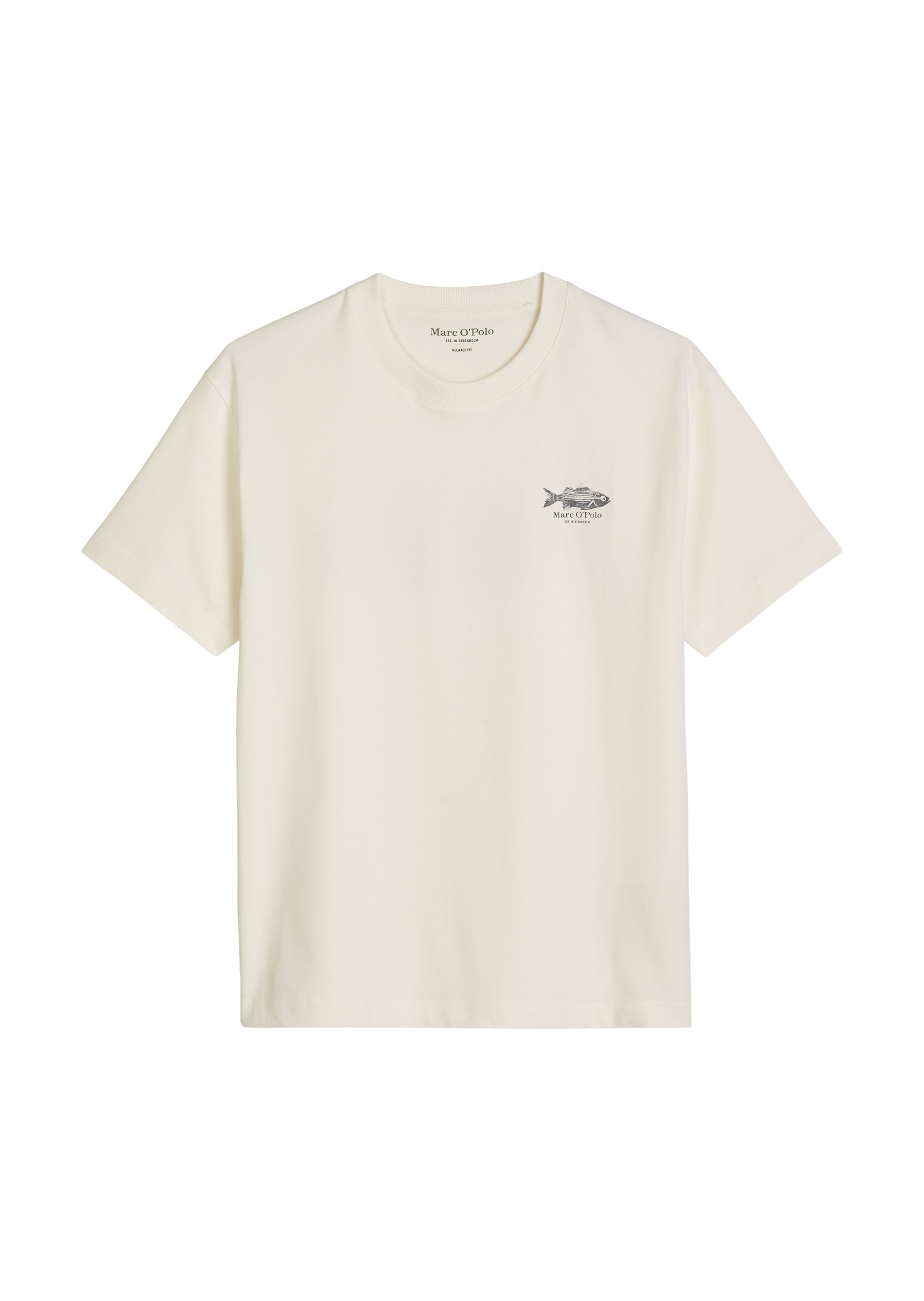 Marc O'Polo T-Shirt loose mit Fisch-Rückenprint