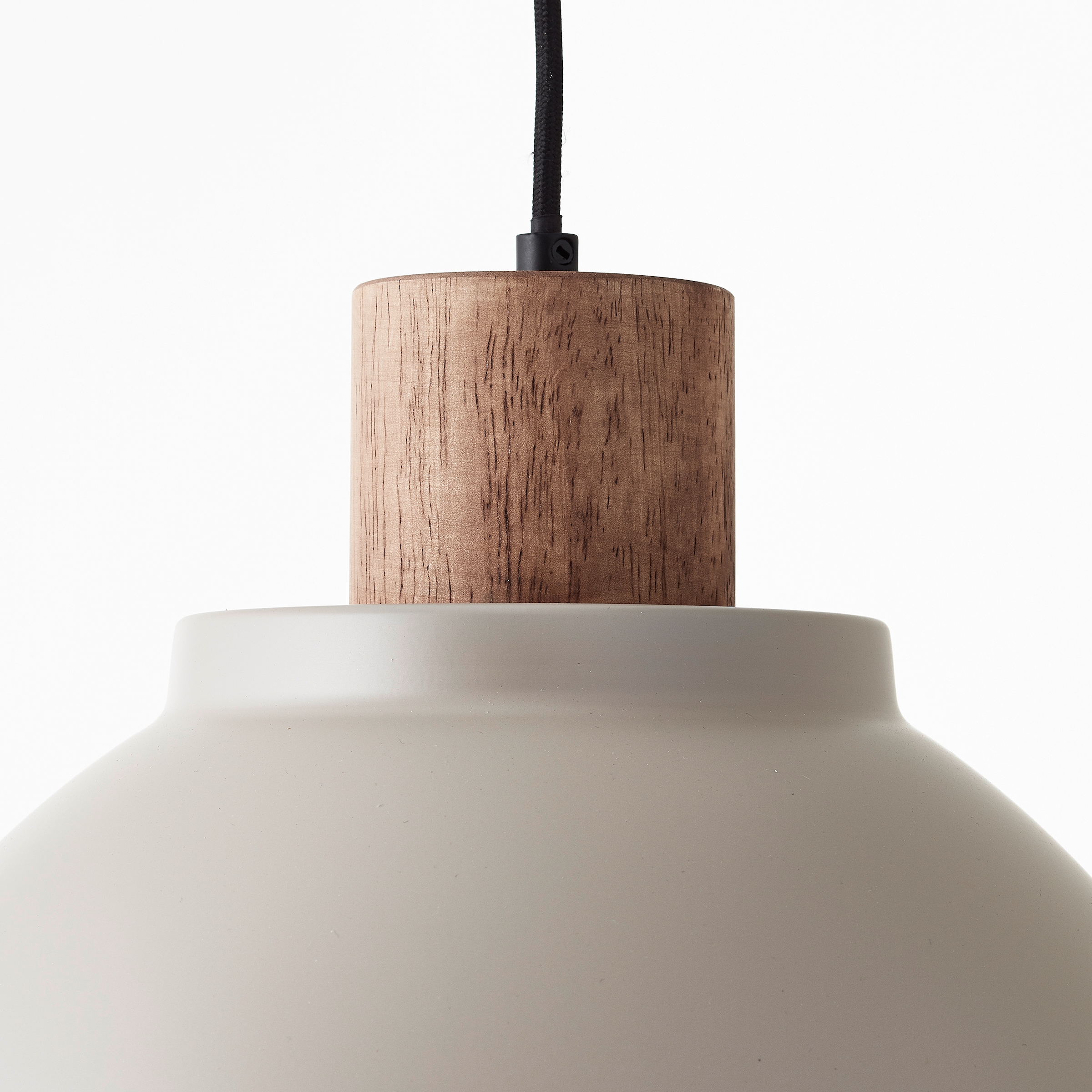 Brilliant Pendelleuchte »Erena«, 1 flammig, Leuchtmittel E27 | ohne Leuchtmittel, Höhe 120 cm, Ø 38 cm, E27, kürzbar, Metall/Holz