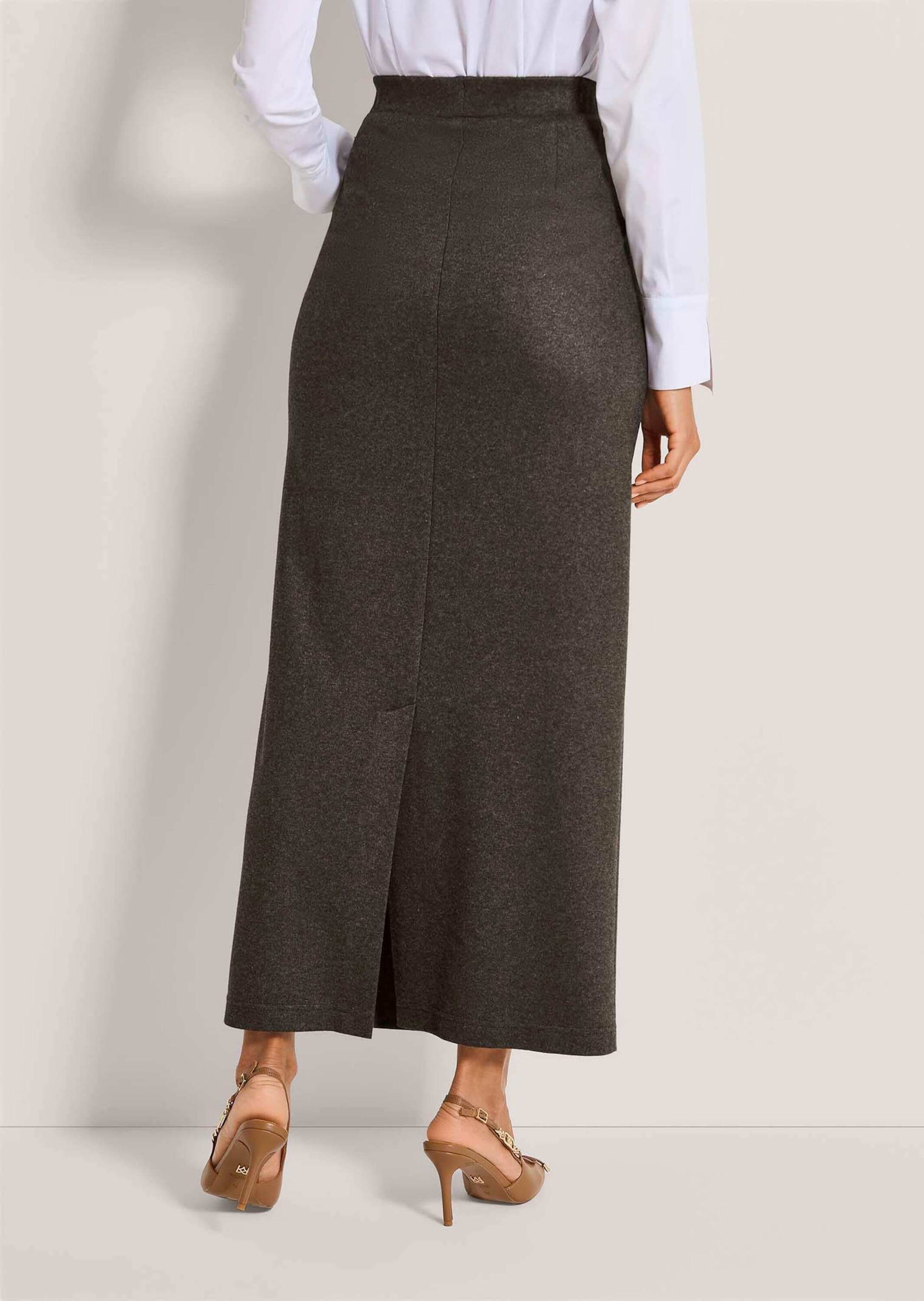 MADELEINE Midirock »Jerseyrock Maxirock mit Schlupfbund« Gehschlitz