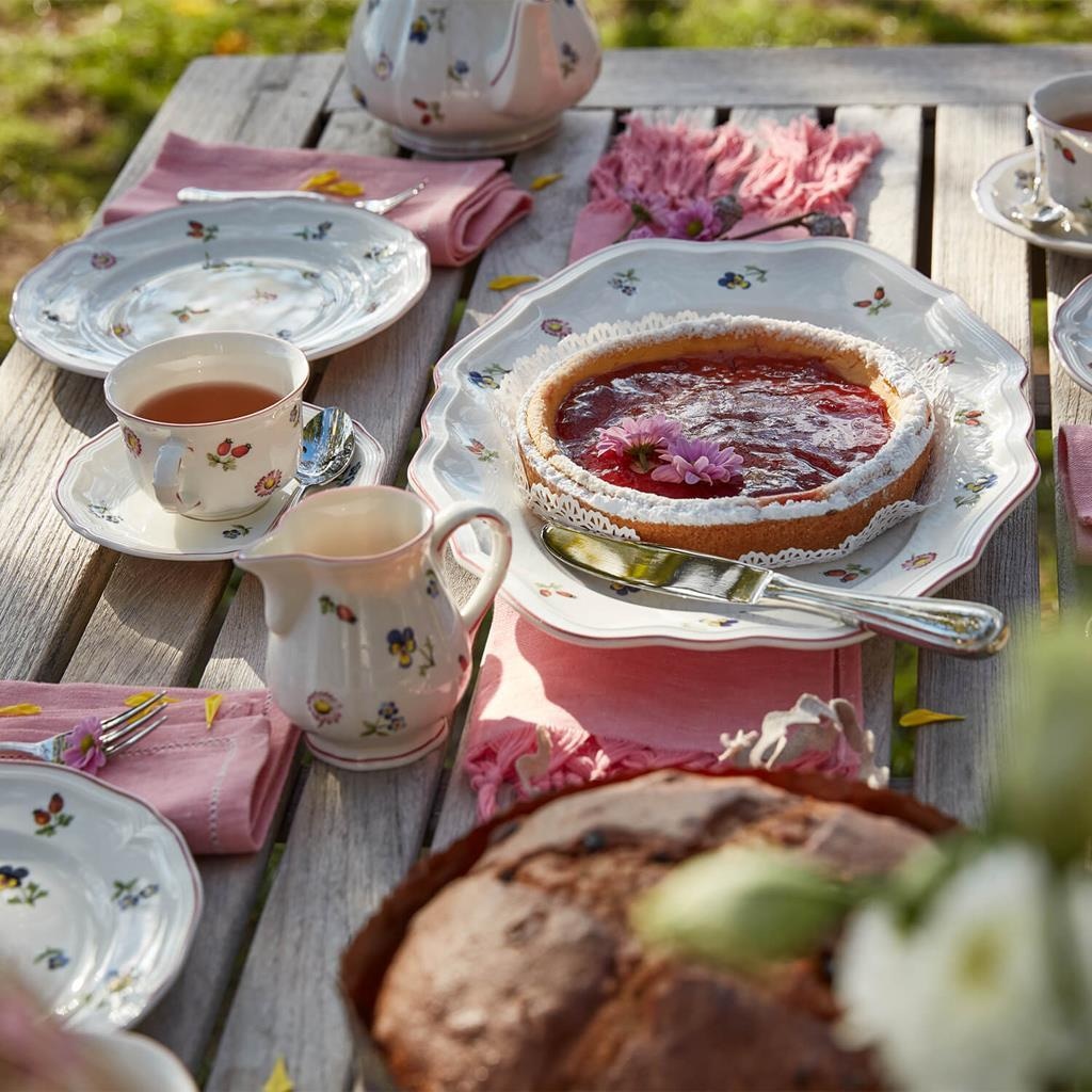 Villeroy & Boch Tasse »Frühstückstasse mit Untertasse Petite Fleur 260 ml bunt« Spülmaschinenfest, Mikrowellensicher