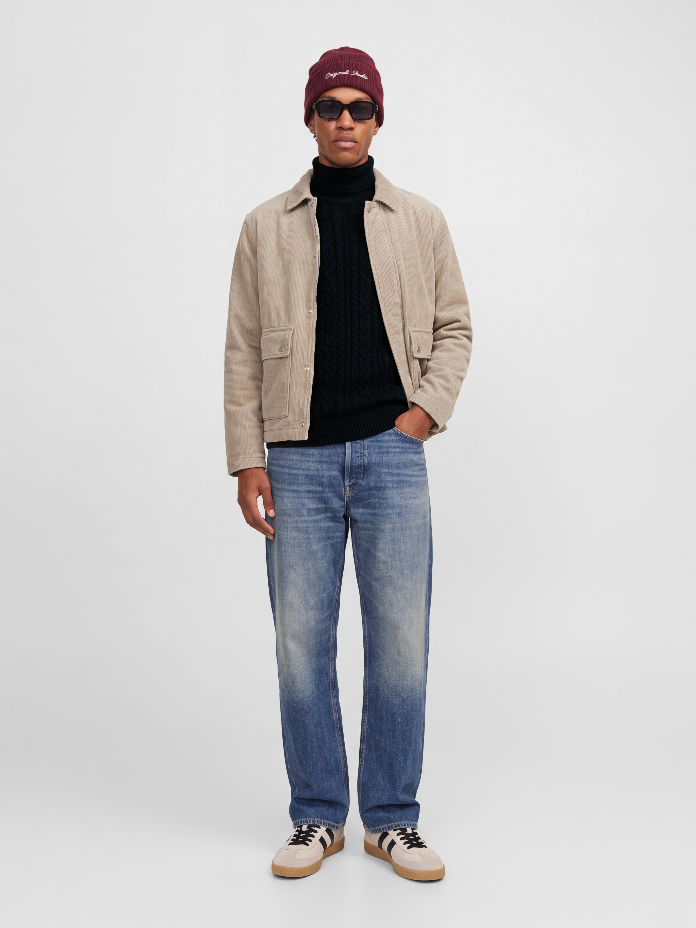 Jack & Jones Rollkragenpullover »JPRBLUCALLUM CABLE KNIT ROLL NECK« Materialmix, regular fit