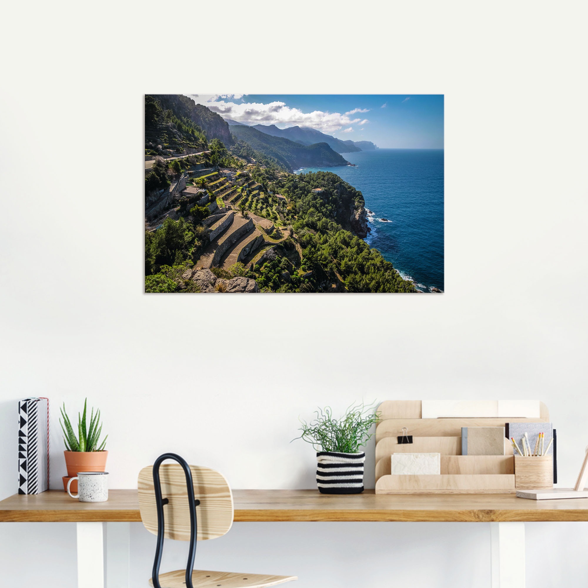 Artland Wandbild »Terrassen an Torre des Verger, Mallorca«, Küstenbilder, (1 St.), als Alubild, Leinwandbild, Wandaufkleber oder Poster in versch. Größen