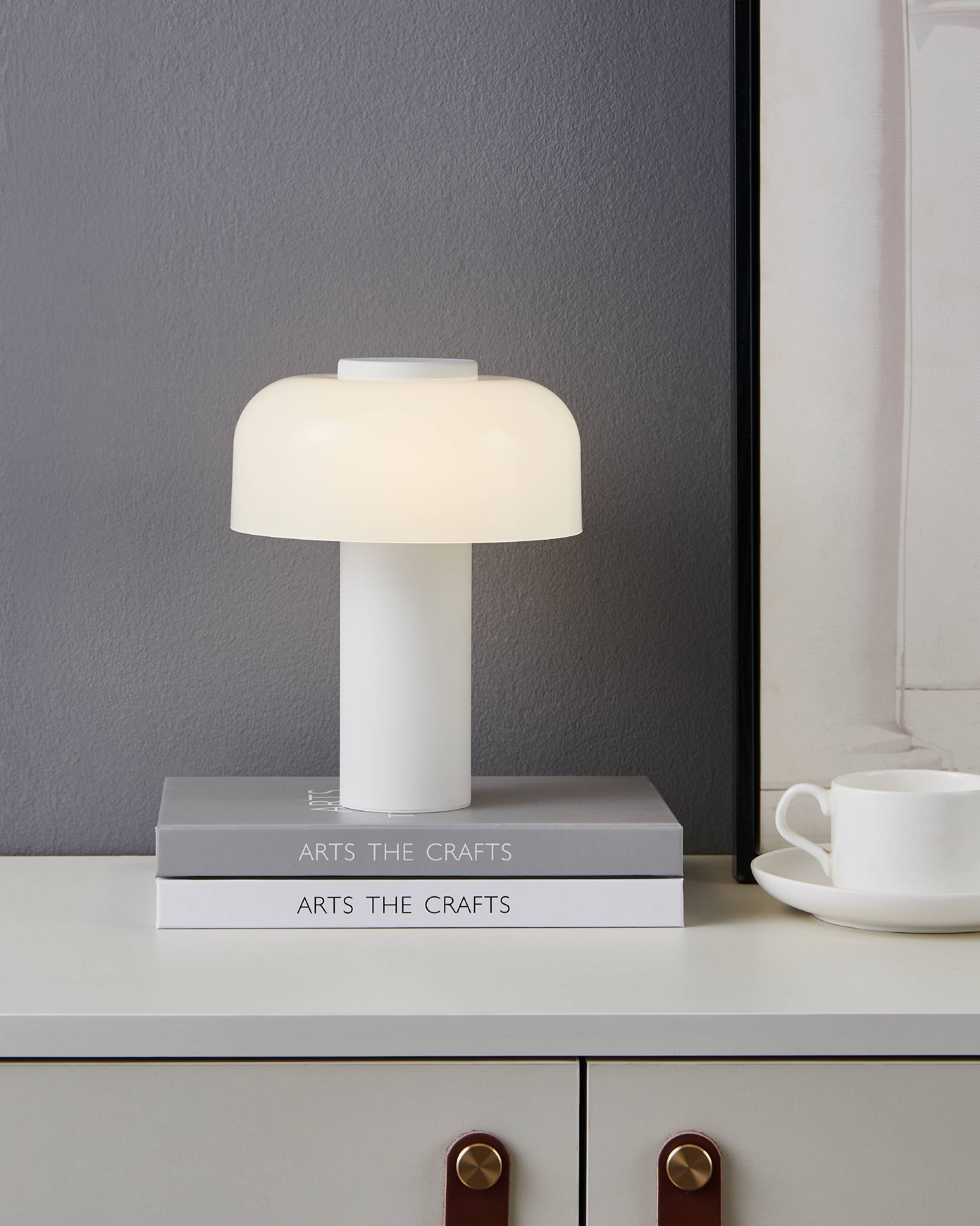 EGLO Tischleuchte »Ponente Tischlampe, Nachtischlampe, Metall und Kunststoff, IP44, Lampe« LED-Modul 1 Stk. Kaltweiß | Neutralweiß | Warmweiß Tischleuchte - H20 x Ø16 cm - weiß - 2,25W inkl.