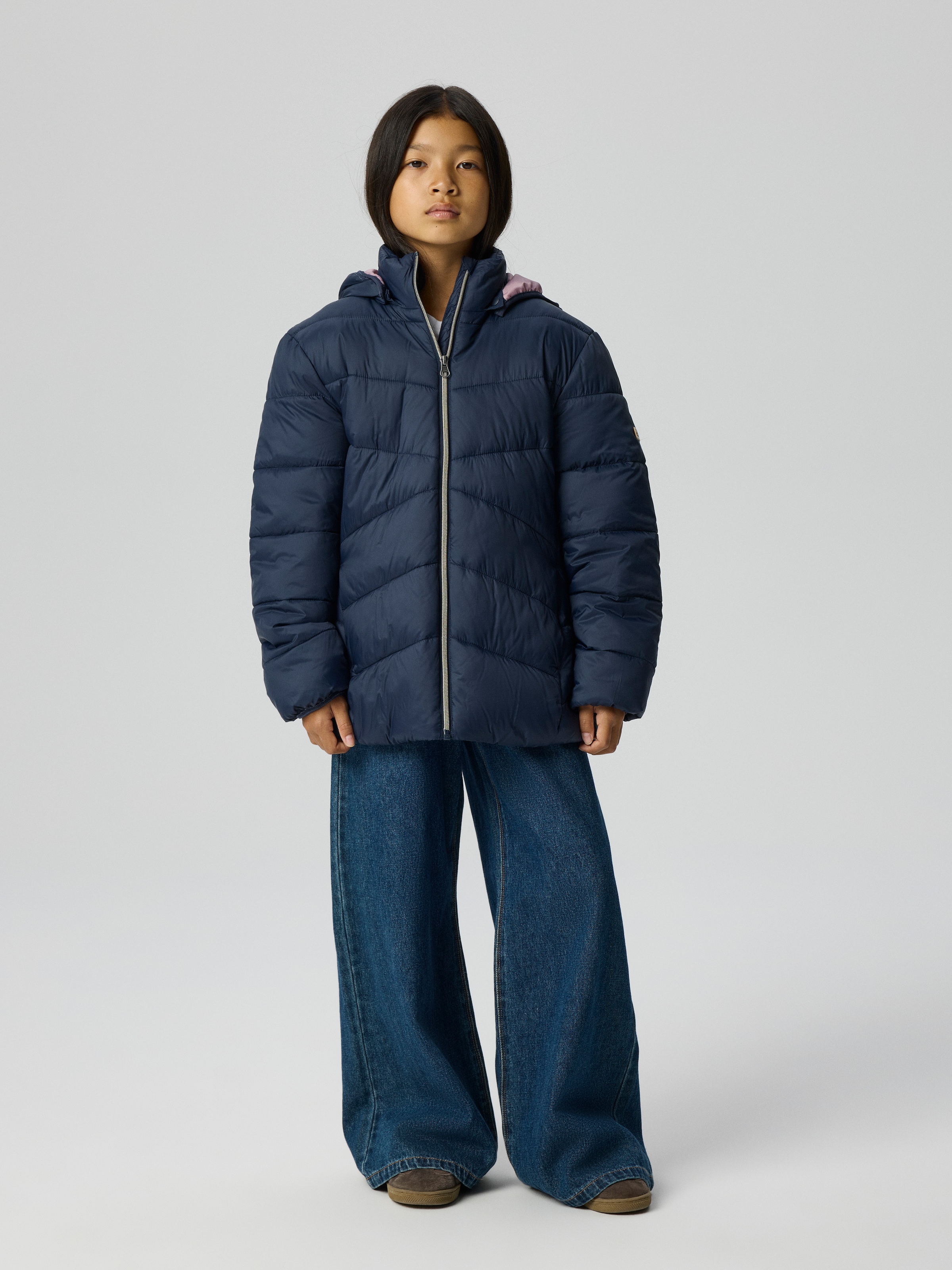 Name It Steppjacke »NKFMARBLE JACKET PB1« mit Kapuze Kunstfaser