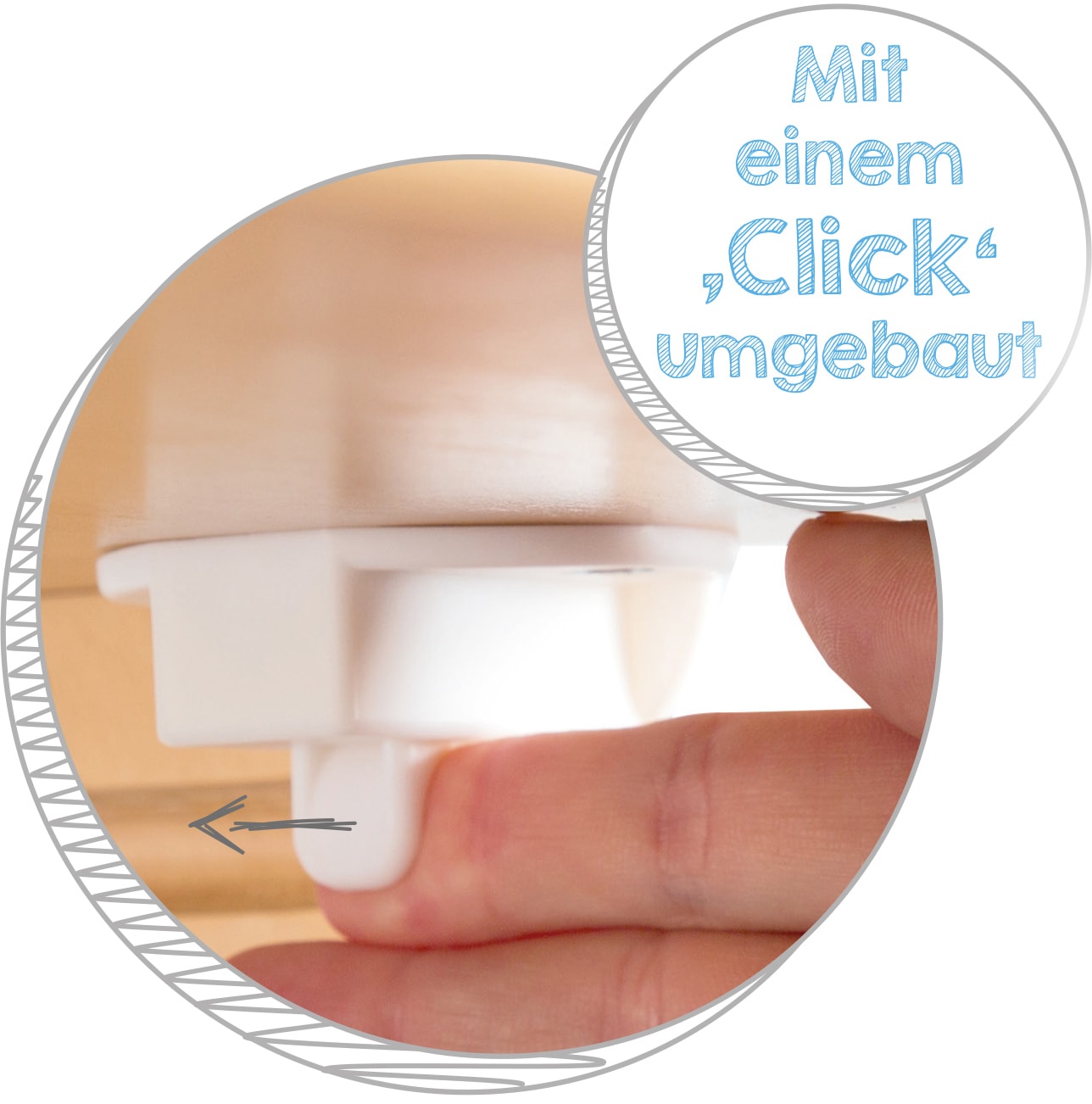 roba® Hochstuhl »Treppenhochstuhl Sit Up Click & Fun, taupe«, aus Holz