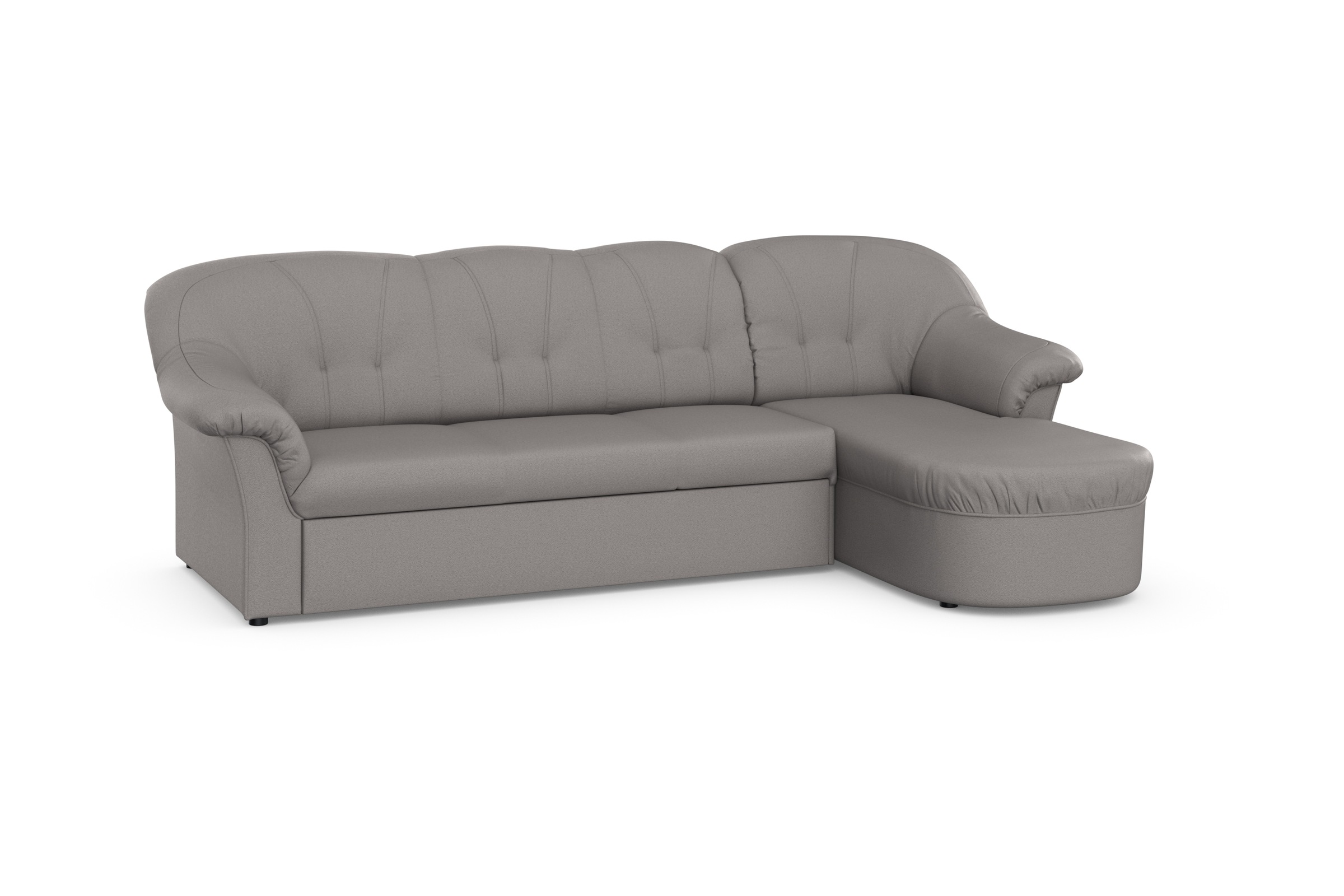 DOMO collection Ecksofa »Pegnitz, elegante Rückensteppung, kompakte Stellmaße 238/141cm, L-Form«, wahlweise mit Bettfunktion
