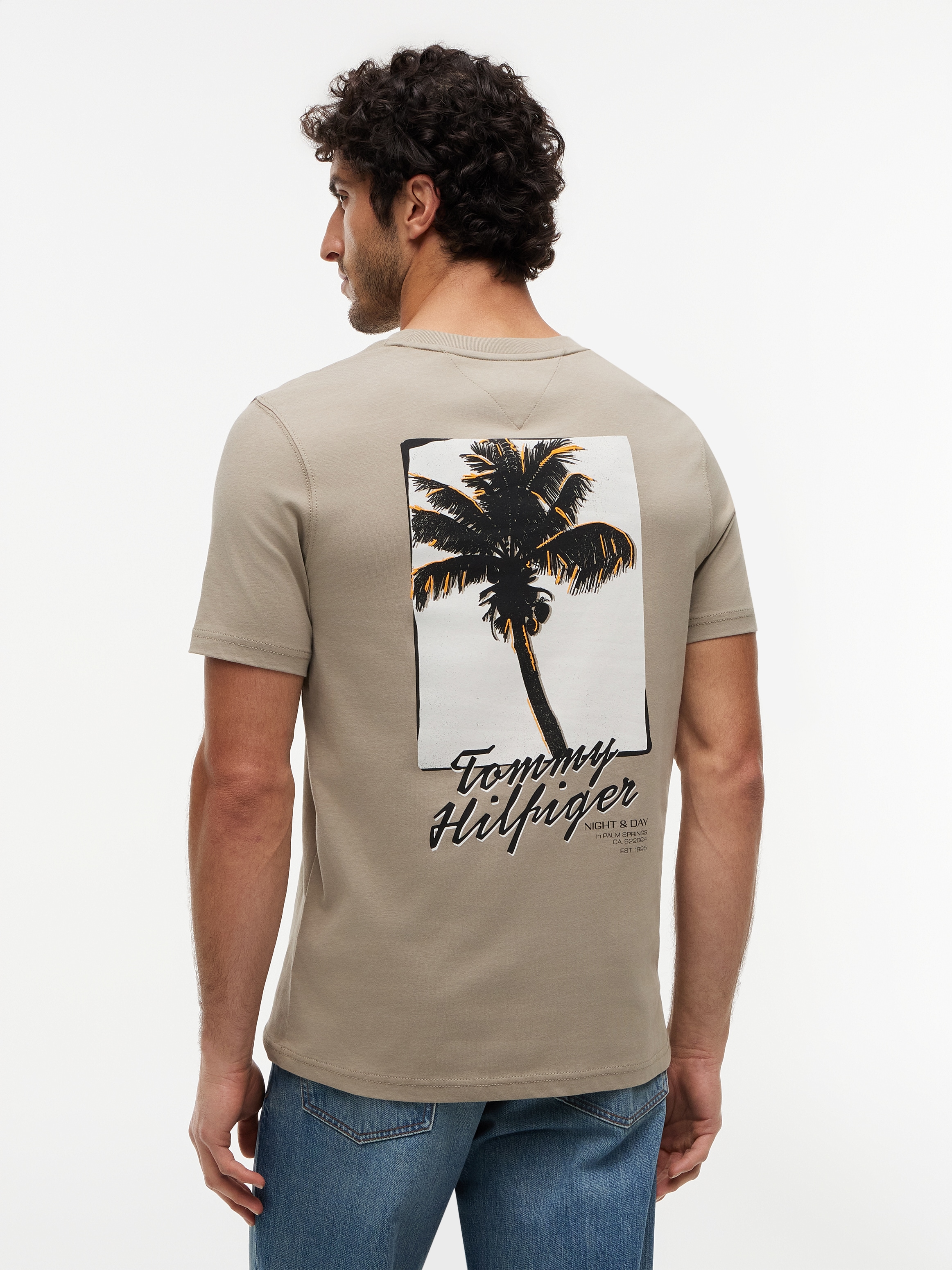 Tommy Hilfiger T-Shirt »PALM PHOTO PRINT« mit Fotoprint hinten
