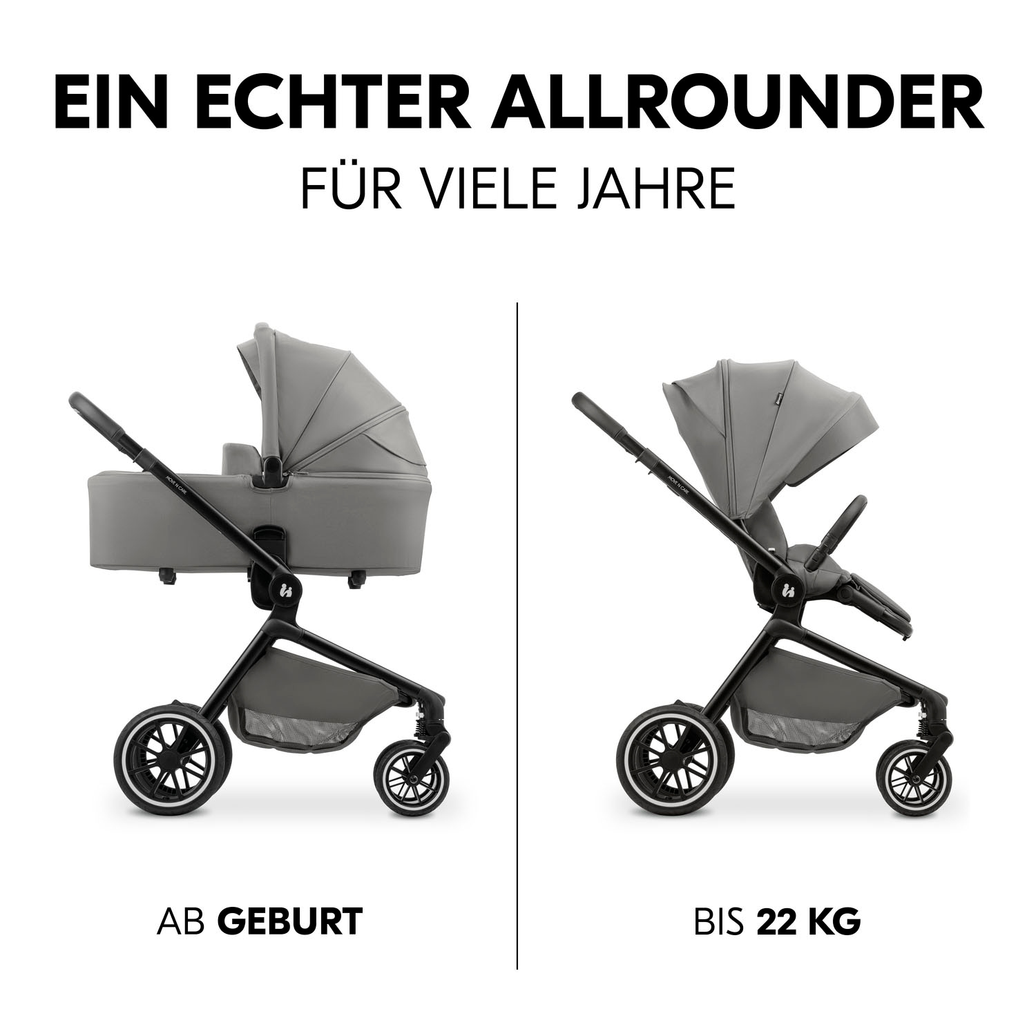 Hauck Kombi-Kinderwagen »Move N Care Set«, 22 kg, belastbar bis 22 kg