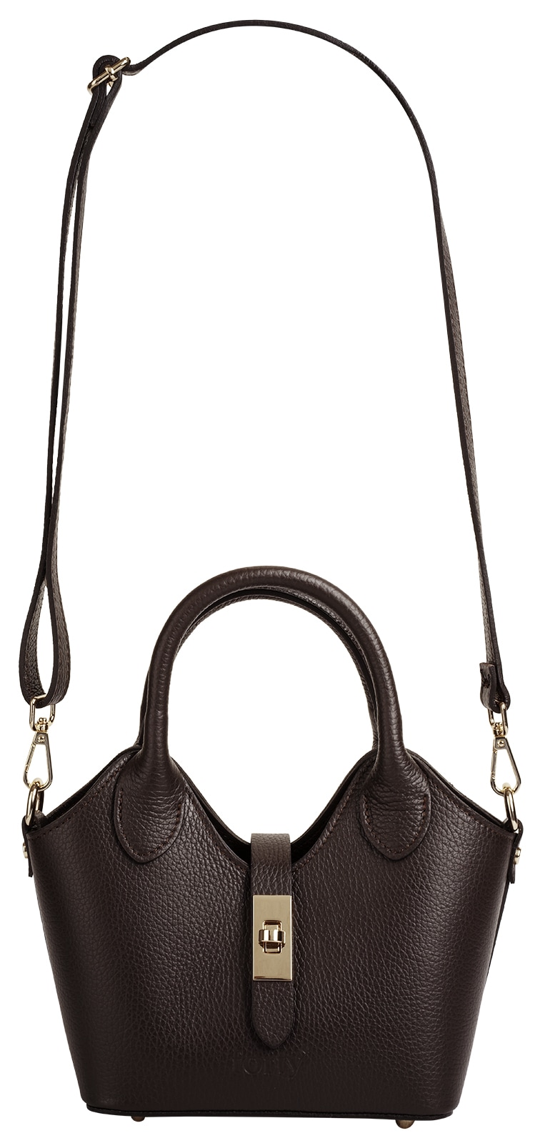 forty° Henkeltasche »FORTY° Damen LANVERRA - S echt Leder, Made in Italy« echt Leder, Made in Italy