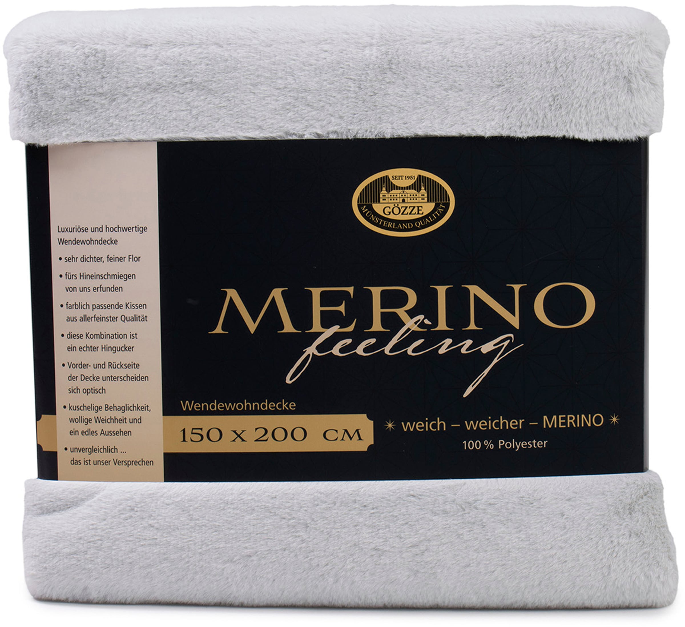 Gözze Wohndecke »Merino Wendewohndecke« kuschelig weich