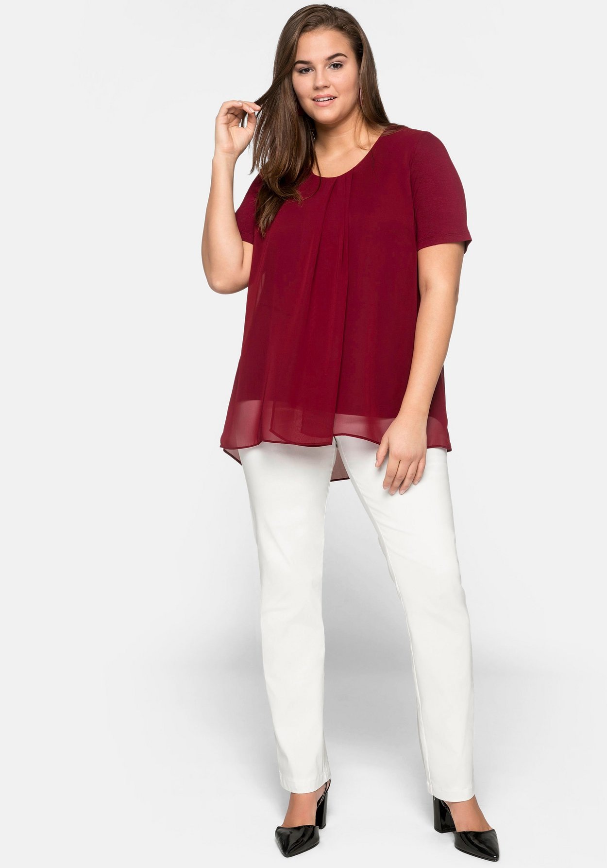 Sheego Blusenshirt »Blusenshirt im Lagenlook«