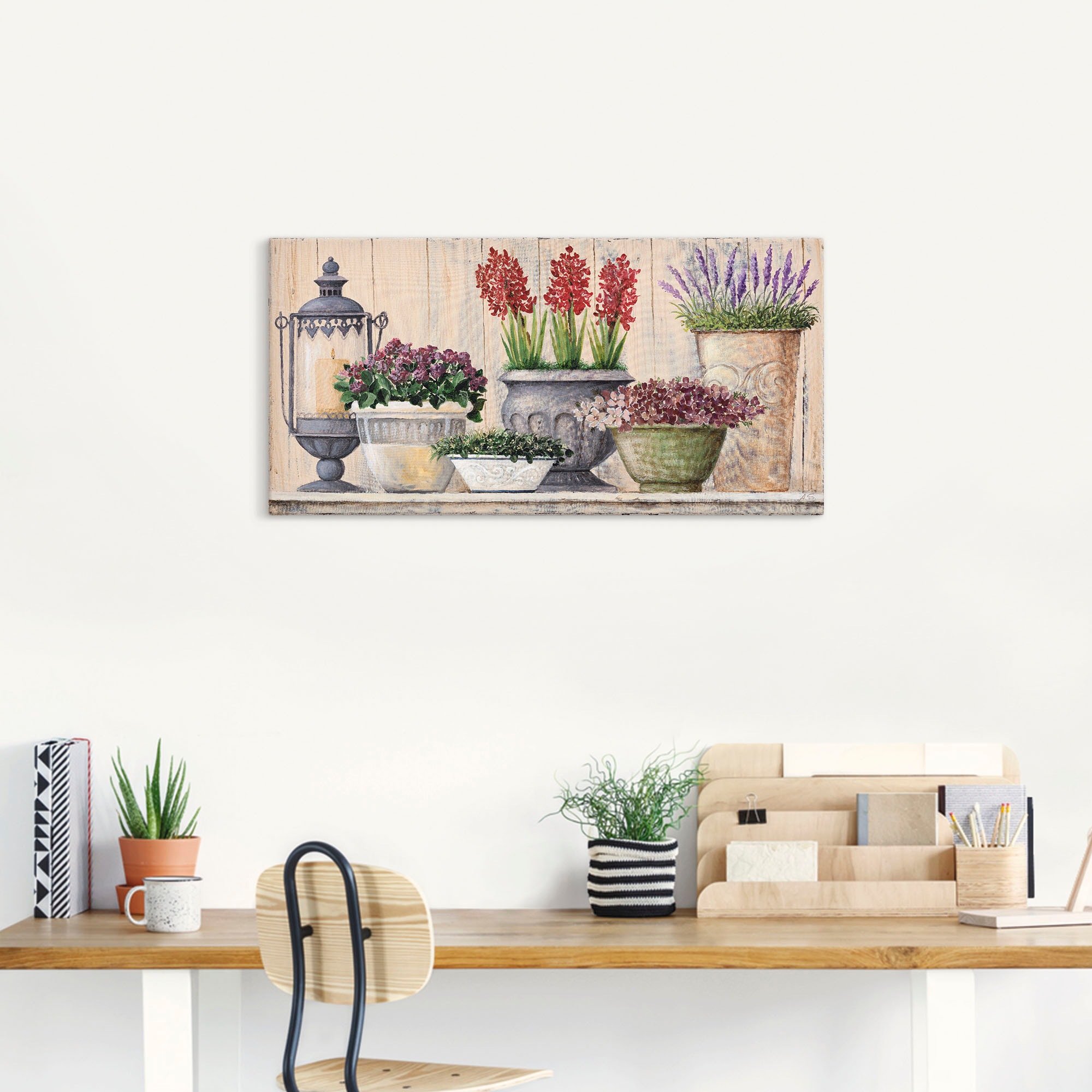 Artland Leinwandbild »Antike Komposition_hell« Vasen & Töpfe 1 Stk. tlg. auf Holzrahmen gespannt