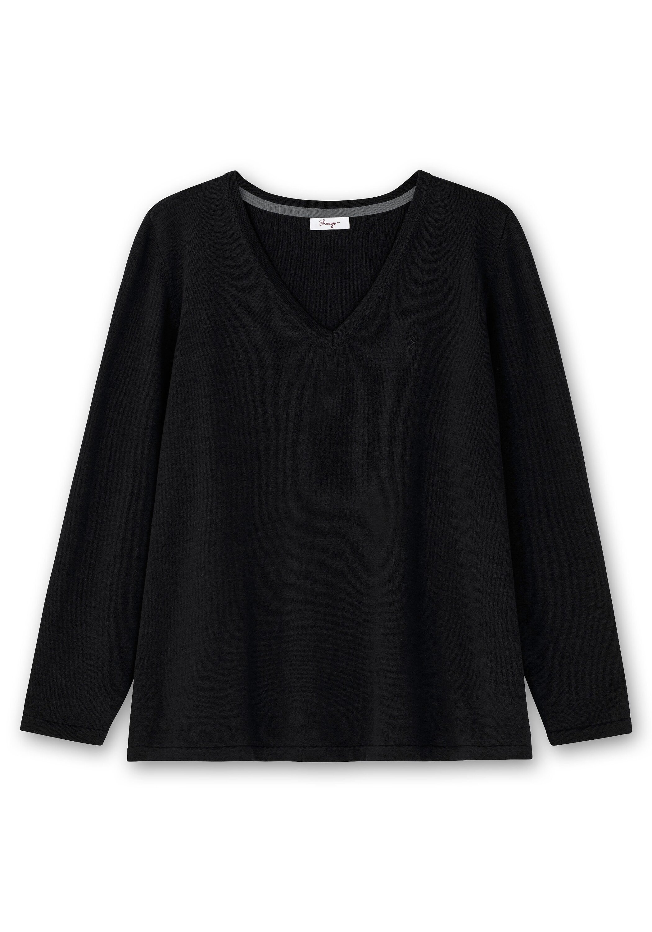 Sheego V-Ausschnitt-Pullover »Pullover mit V-Ausschnitt, in Petite Passform«, mit V-Ausschnitt, in Petite Passform