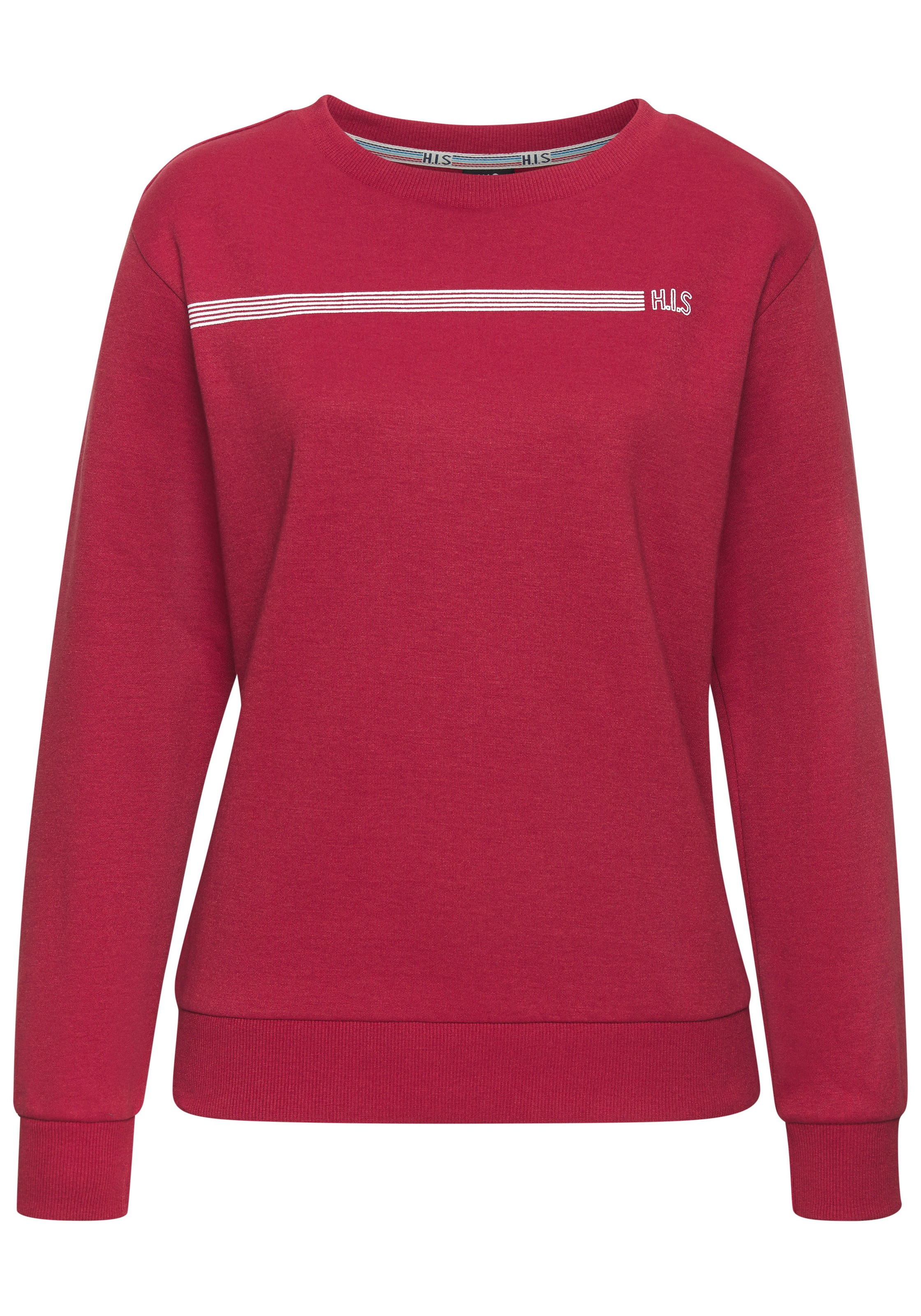 H.I.S Sweatshirt, Basic mit Logodruck, Loungewear