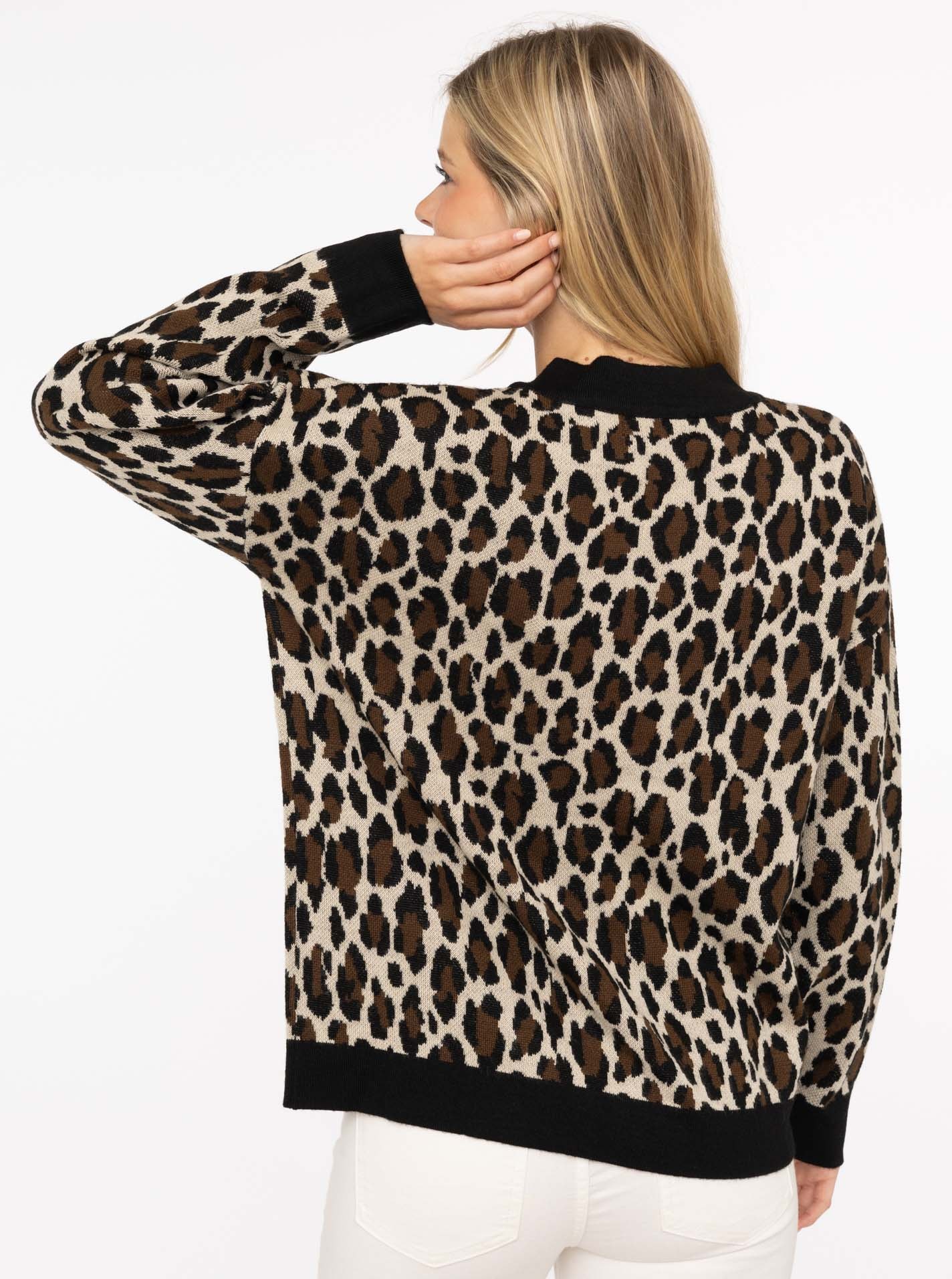 Zwillingsherz Strickjacke »"Herz"«, mit Knöpfen, Leomuster und Herzpatch