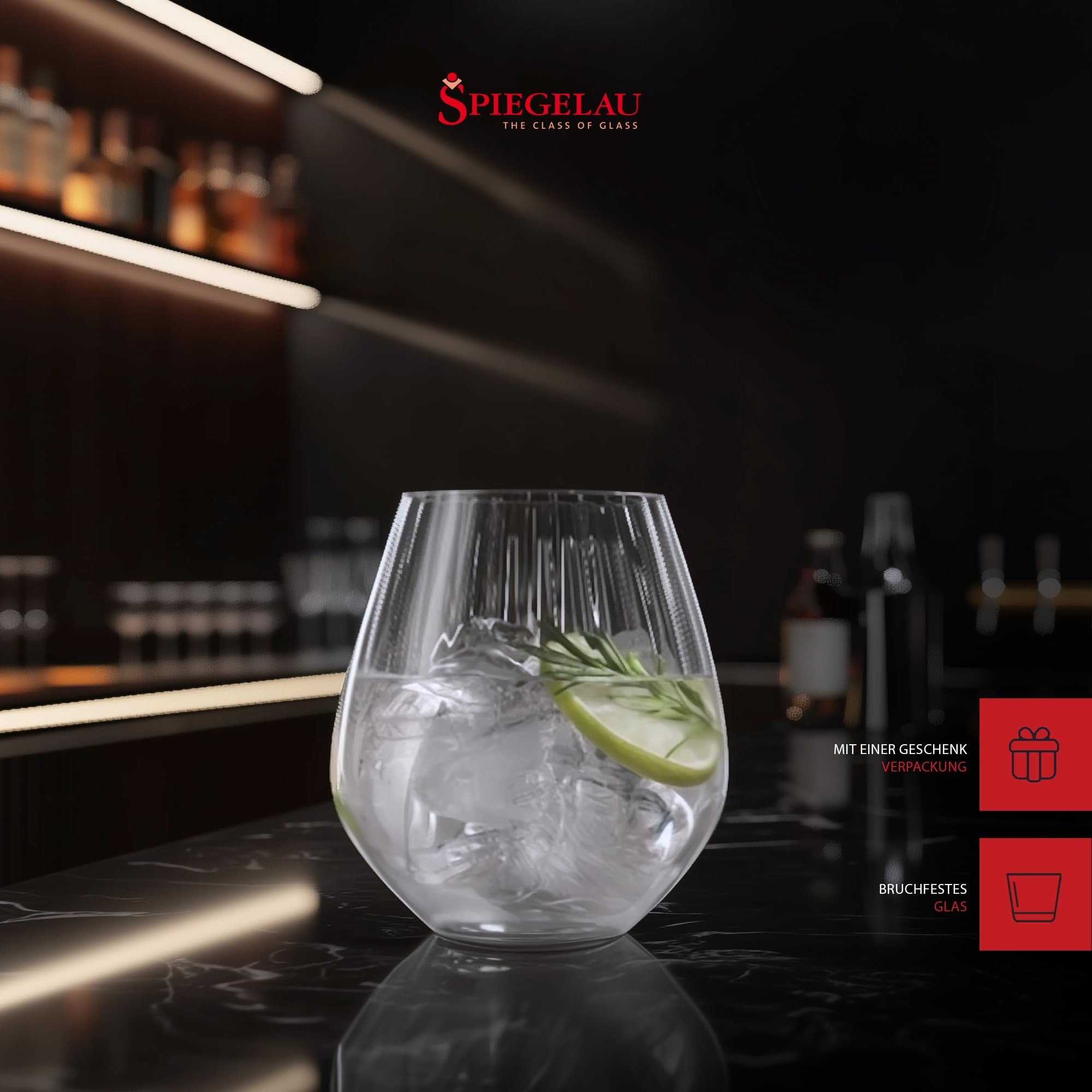 SPIEGELAU Cocktailglas »Becher Gin Tonic 625 ml 4er Set transparent«