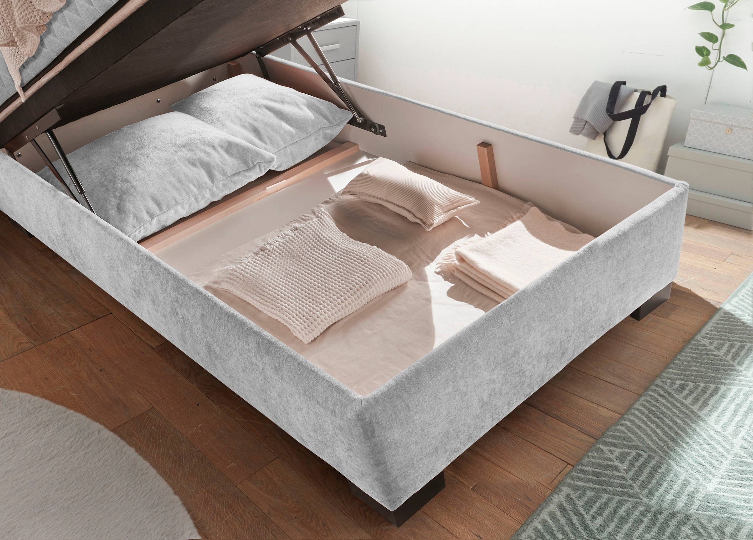 ED EXCITING DESIGN Boxbett »Nagol« mit Bettkasten, mit Wendematratze, erhältlich in verschiedenen Breiten