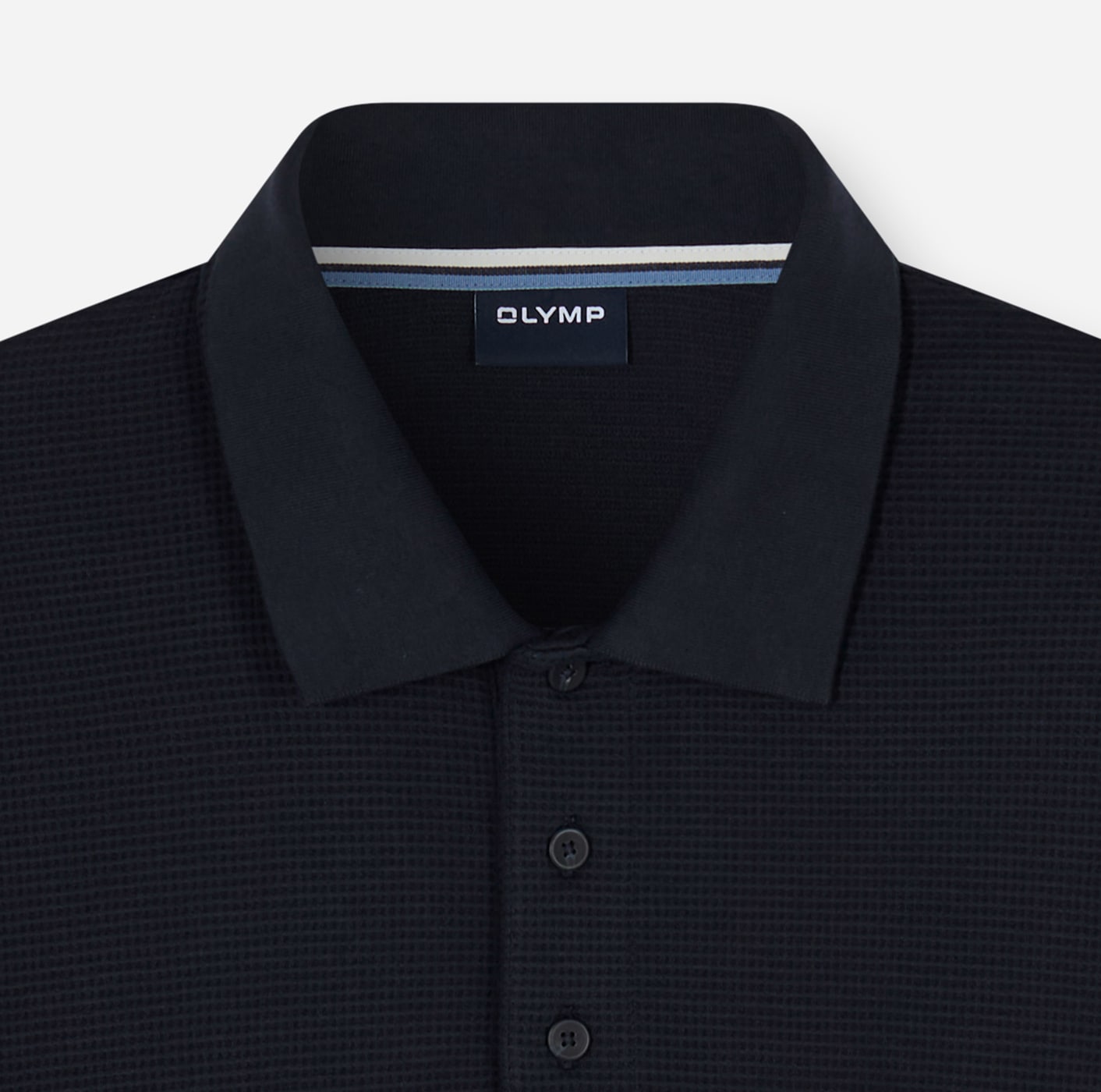 OLYMP Langarm-Poloshirt »Casual« in Waffel-Struktur, regular fit