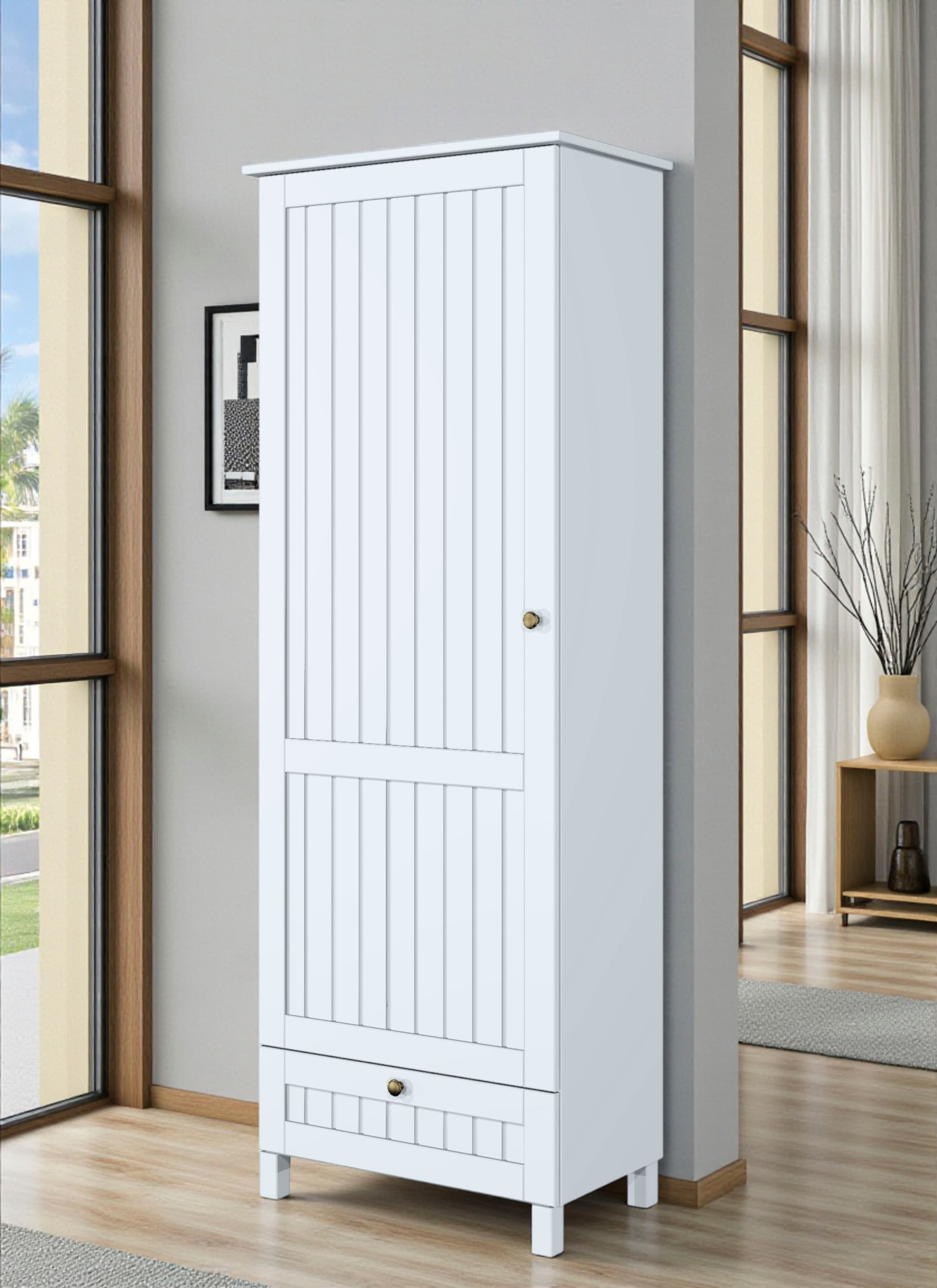 OTTO home Garderobenschrank »Juventus« 1 Stk. tlg. aus massiver Kiefer, Breite  67cm, mit Kleiderstange