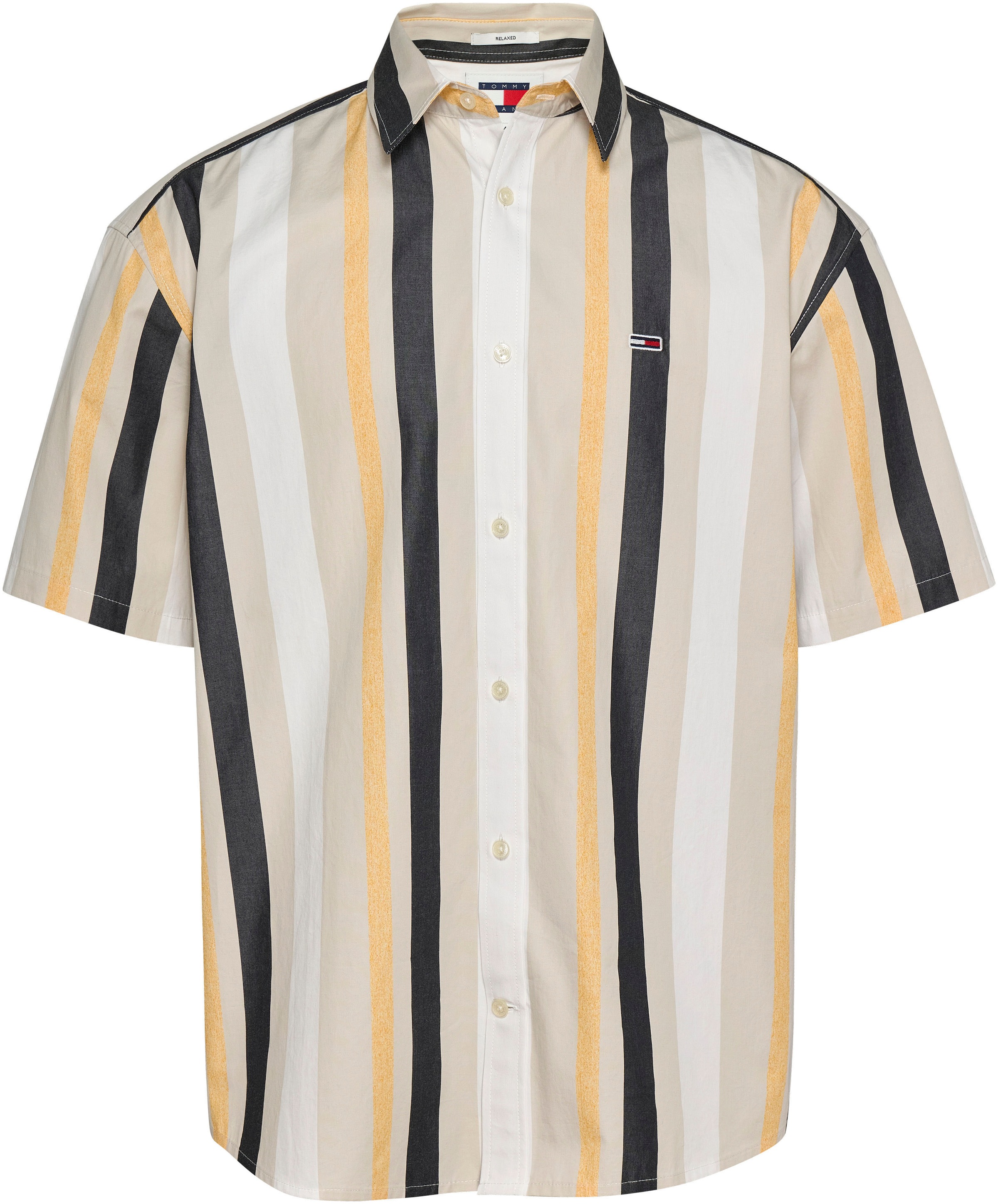Tommy Jeans Kurzarmhemd »TJM RLX STRIPES SHIRT«, mit mehrfarbigen Streifen