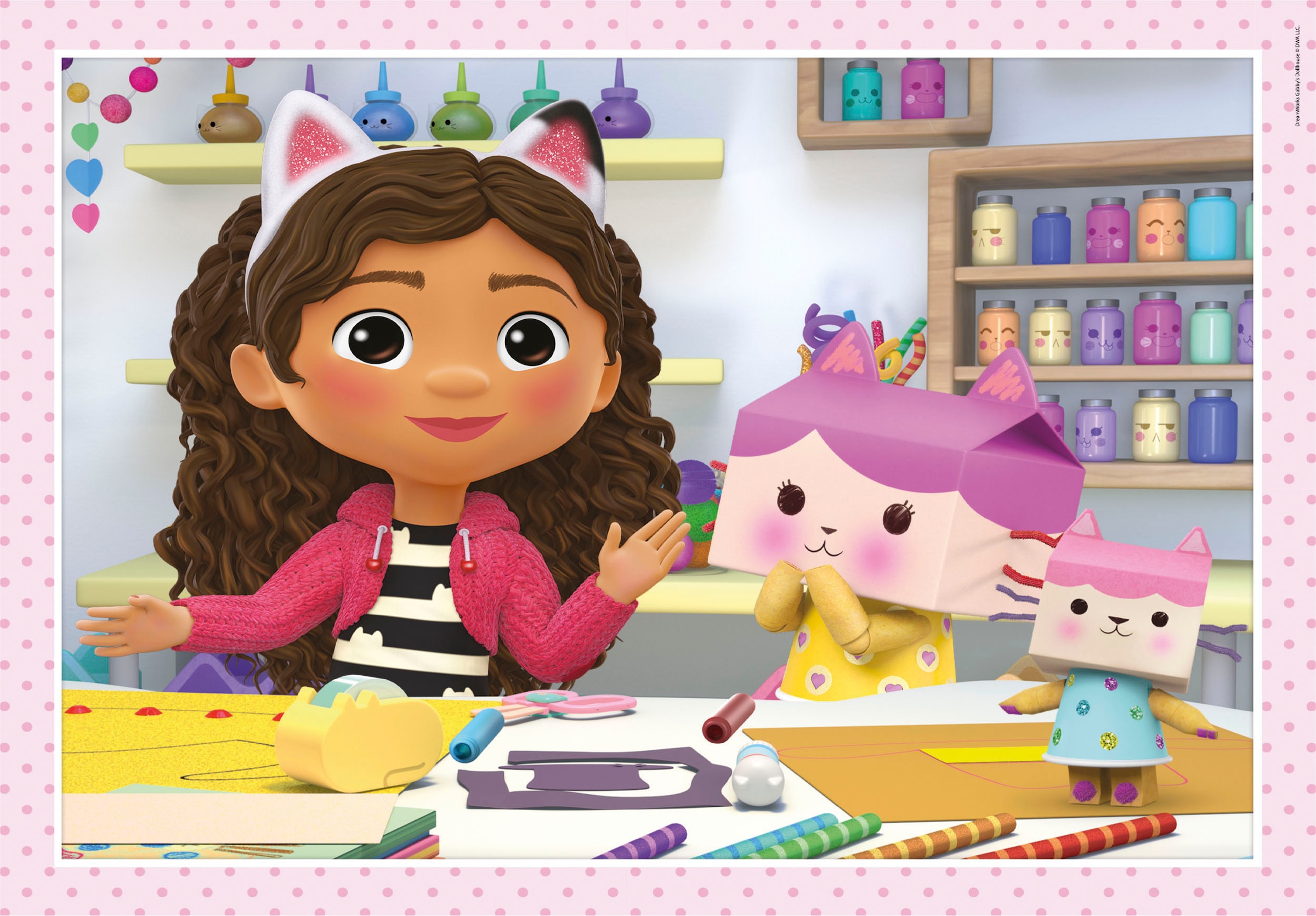 Clementoni® Puzzle »Supercolor, Gabby's Puppenhaus - 4 Puzzles«, Made in Europe