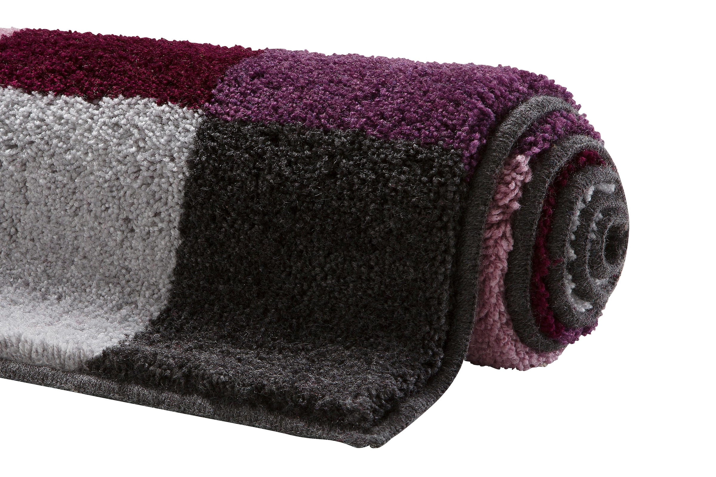 Grund Badematte »Mosaik, Badvorleger, Badezimmer Teppich, sehr weich« Höhe 20 mm rutschhemmend beschichtet fußbodenheizungsgeeignet angenehm weich, auch als 3 teiliges Set erhältlich, Made in Europe