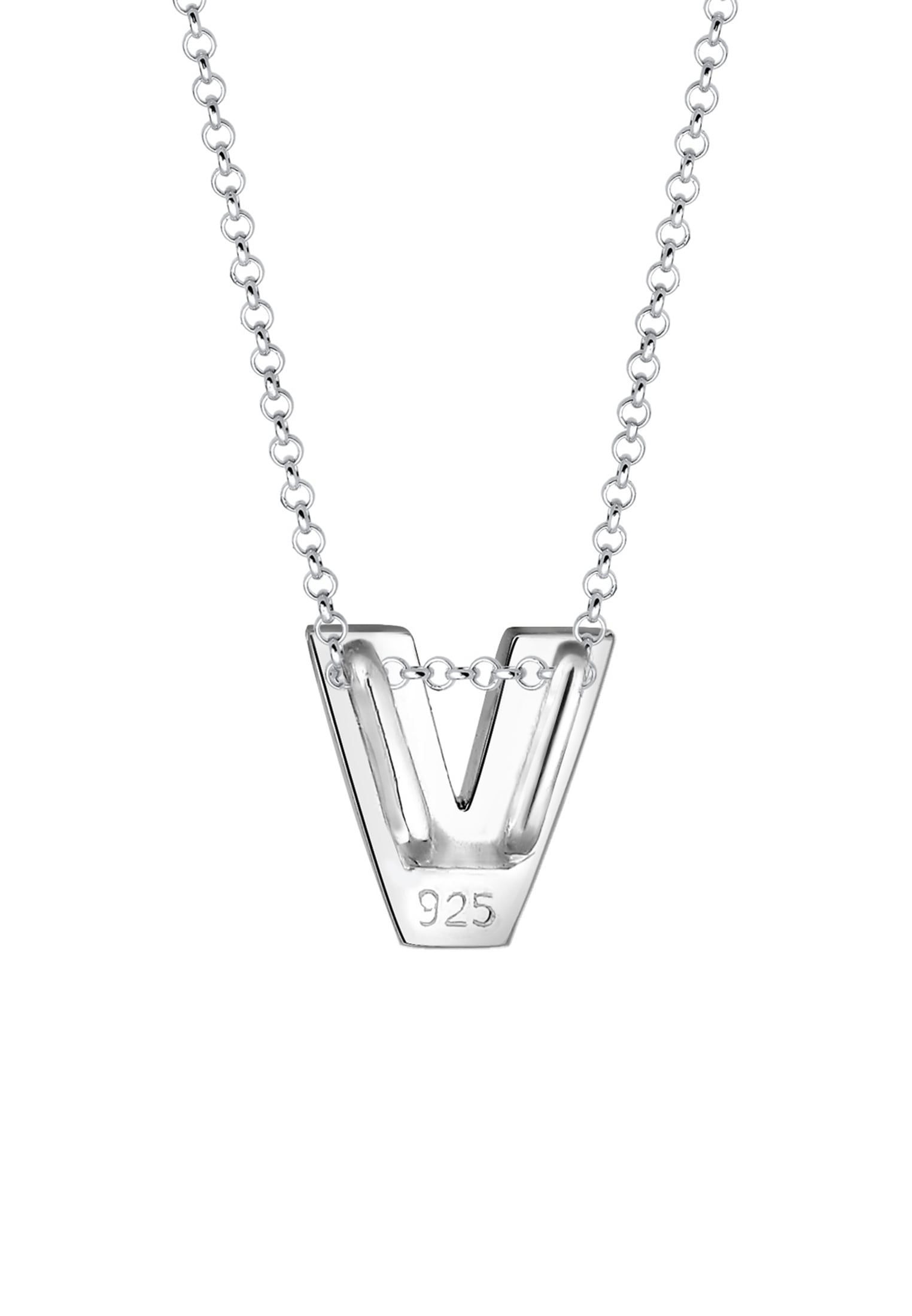 Elli Kette mit Anhänger »Halskette Buchstabe V Initialen 925 Sterling Silber«