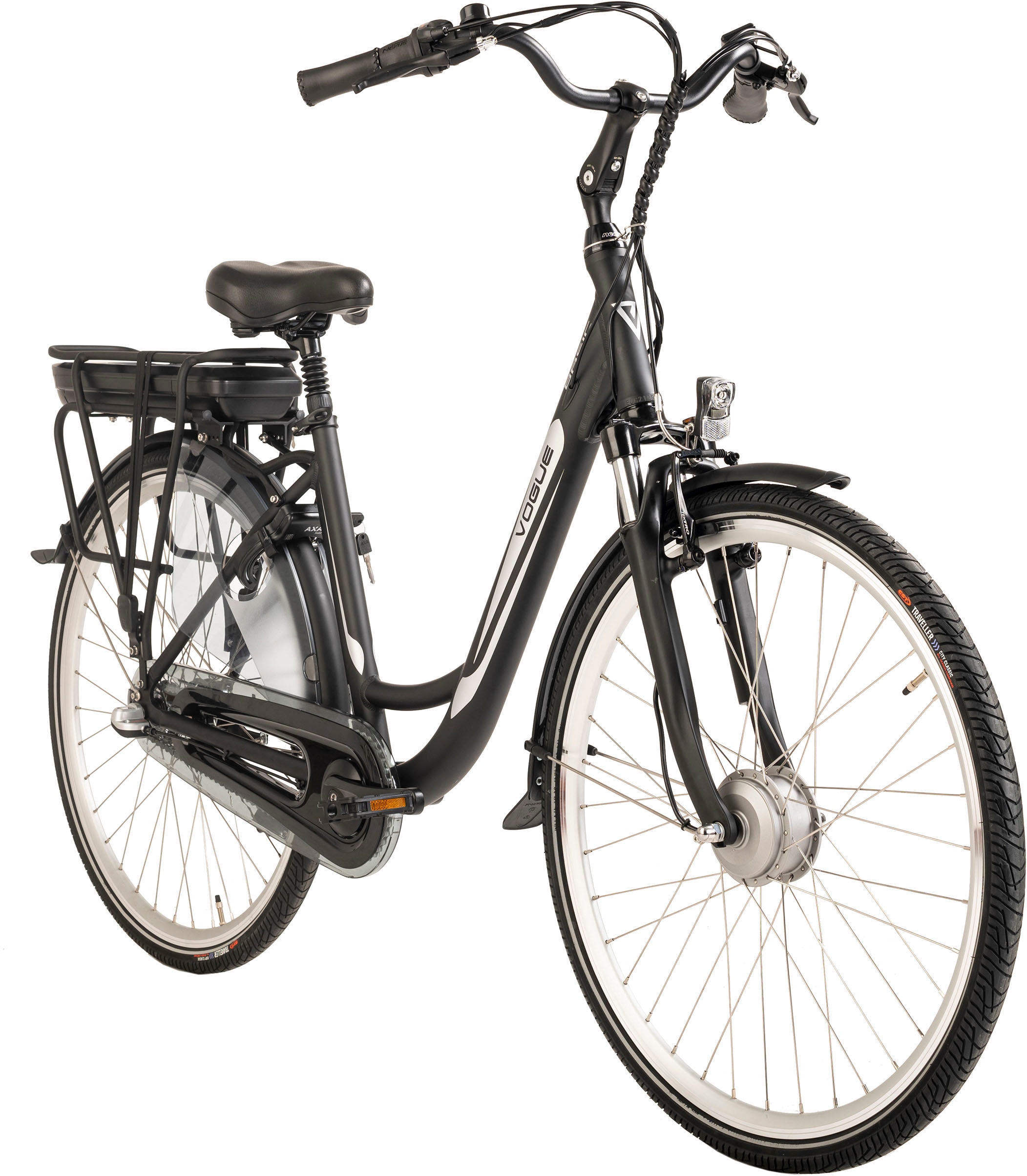 VOGUE BIKE E-Bike »Basic«, 3 Gang, Shimano, Nexus, Frontmotor 250 W, Pedelec, Elektrofahrrad für Damen u. Herren, Cityrad