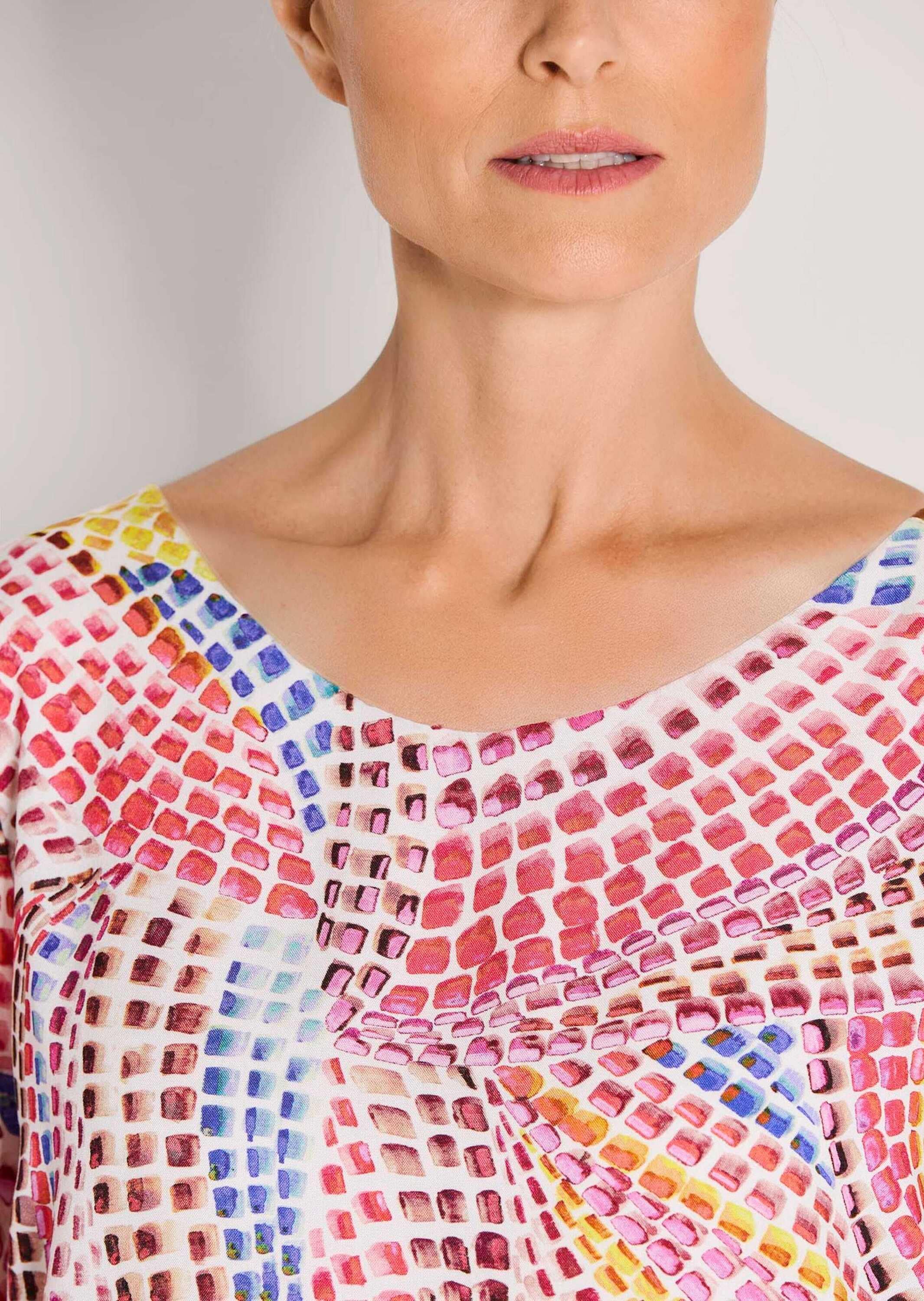MADELEINE Langarmbluse »Bluse Multicolor-Bluse mit Punkten, Langarm«