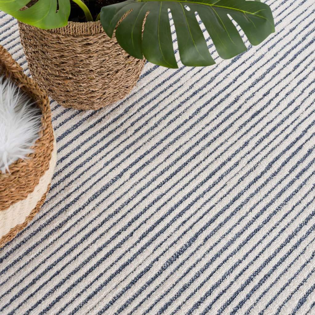 Carpet City Teppich »Art 2231«, rechteckig, 7 mm Höhe, Läufer, Kurzflor, mit Kettfäden, Streifen-Muster
