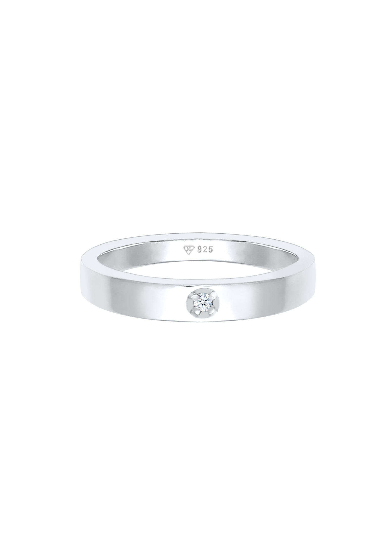 Elli DIAMONDS Verlobungsring »Ring Diamant Weiß Brillantschliff (0.015 ct) 925 Sterling Silber«