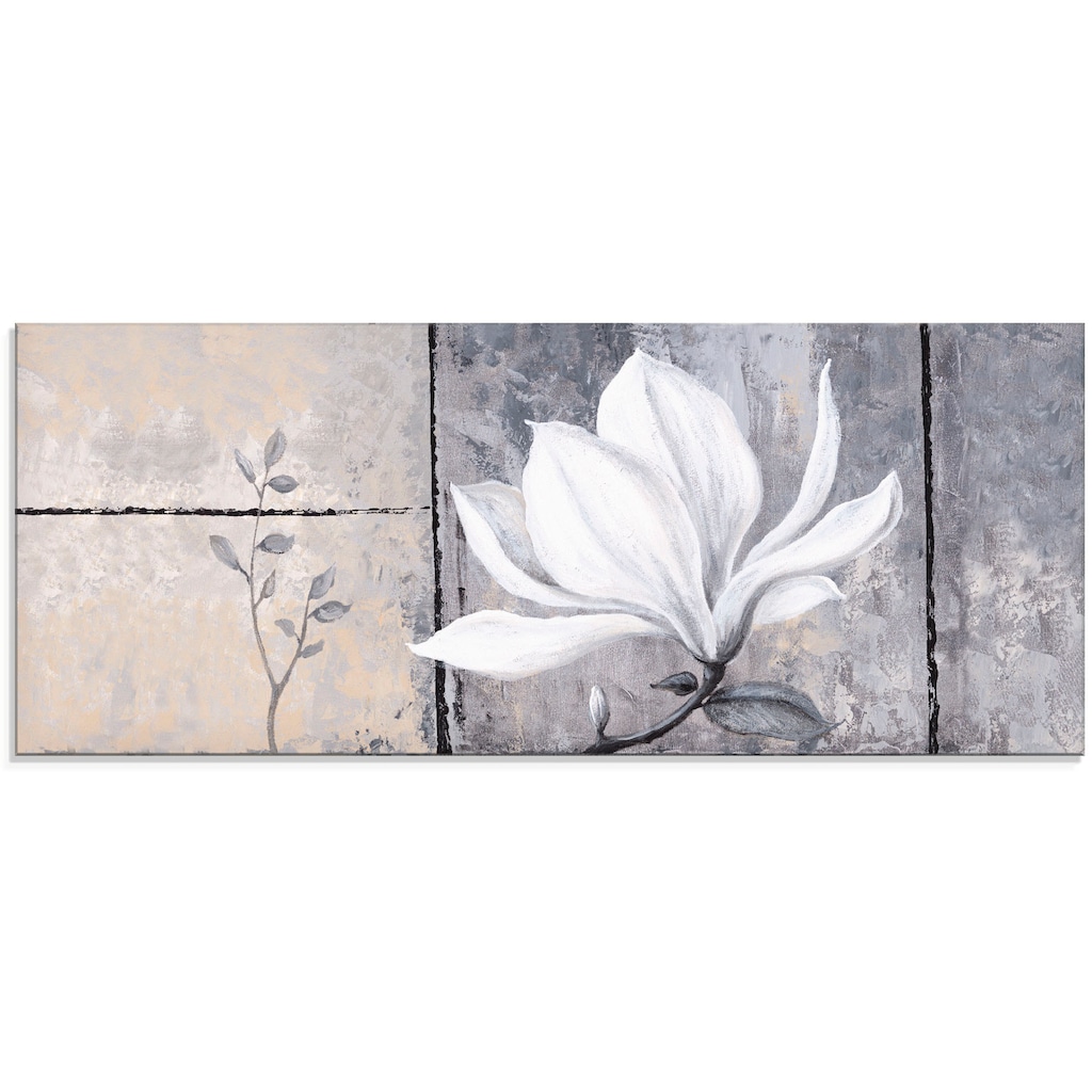 Artland Glasbild »Klassische Magnolie«, Blumen, (1 St.)