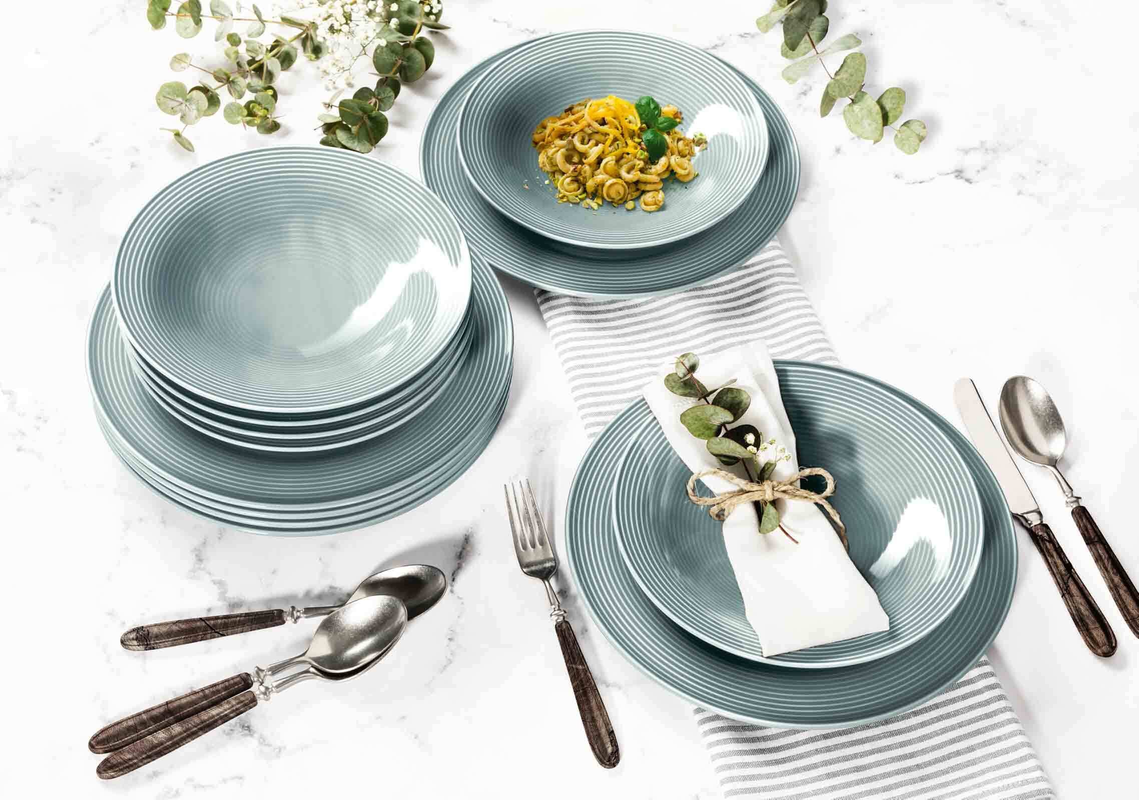 Seltmann Weiden Geschirr-Set »Tafelservice Beat Color Glaze 12er Set bunt«