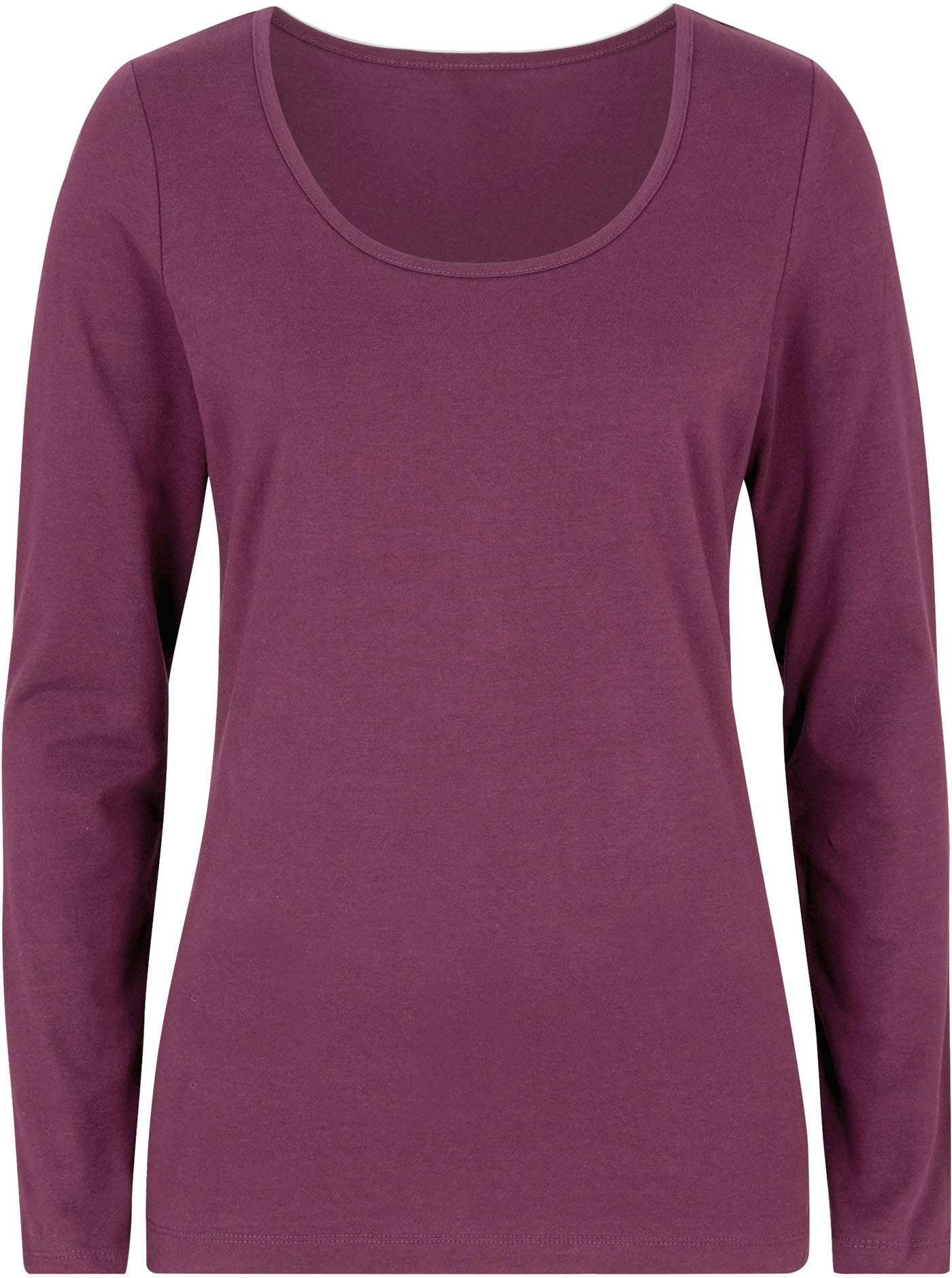 bonprix Langarmshirt eng anliegende Passform, mit Rundhalsausschnitt, mit Doppelnähten