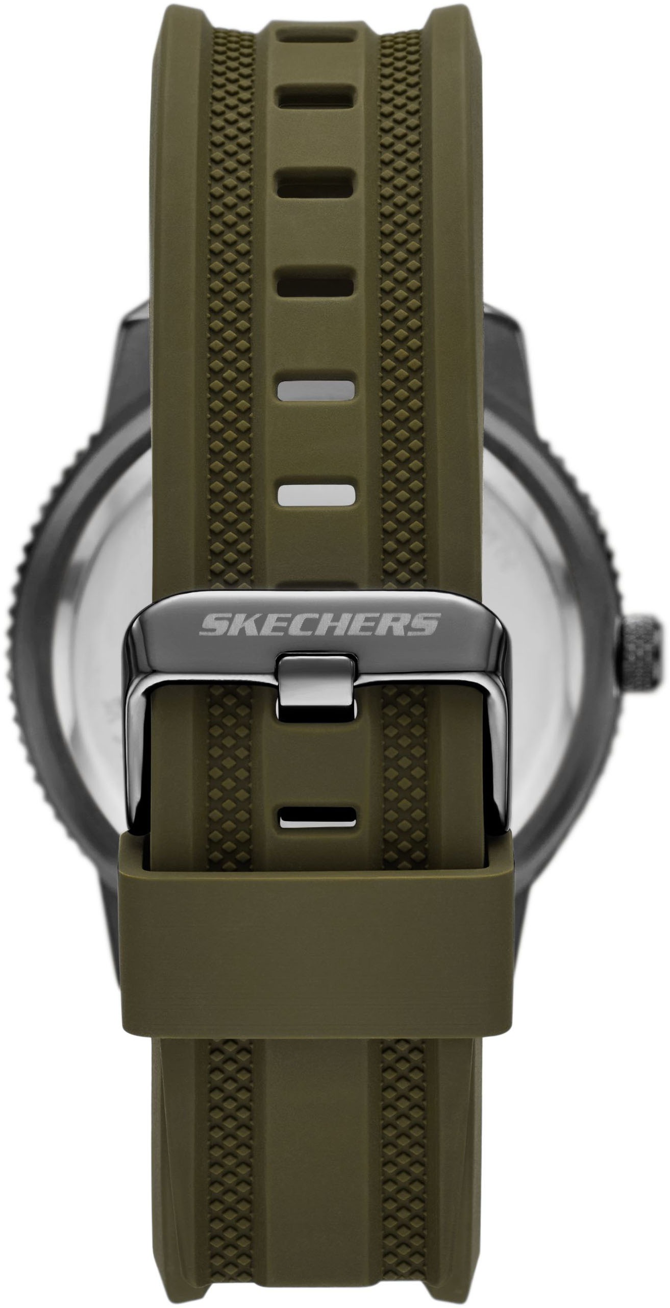 Skechers Quarzuhr »LACHMAN« Armbanduhr, Herrenuhr, Silikonarmband, analog, Tag