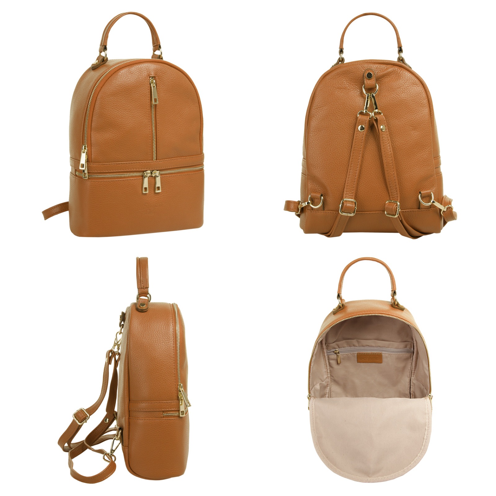 Samantha Look Cityrucksack, echt Leder, Made in Italy