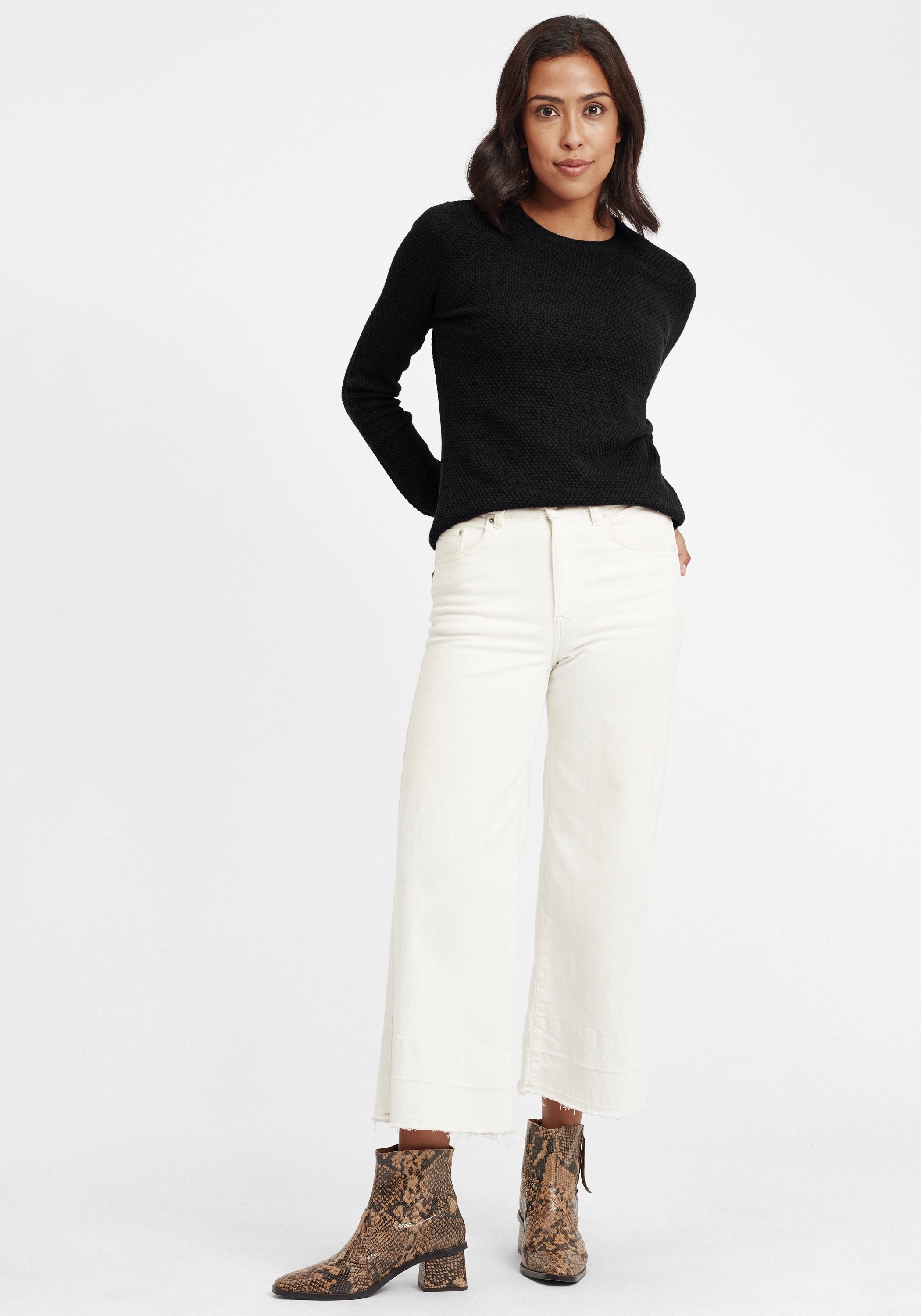 OXMO Strickfleece-Pullover »Strickpullover OXSarah«