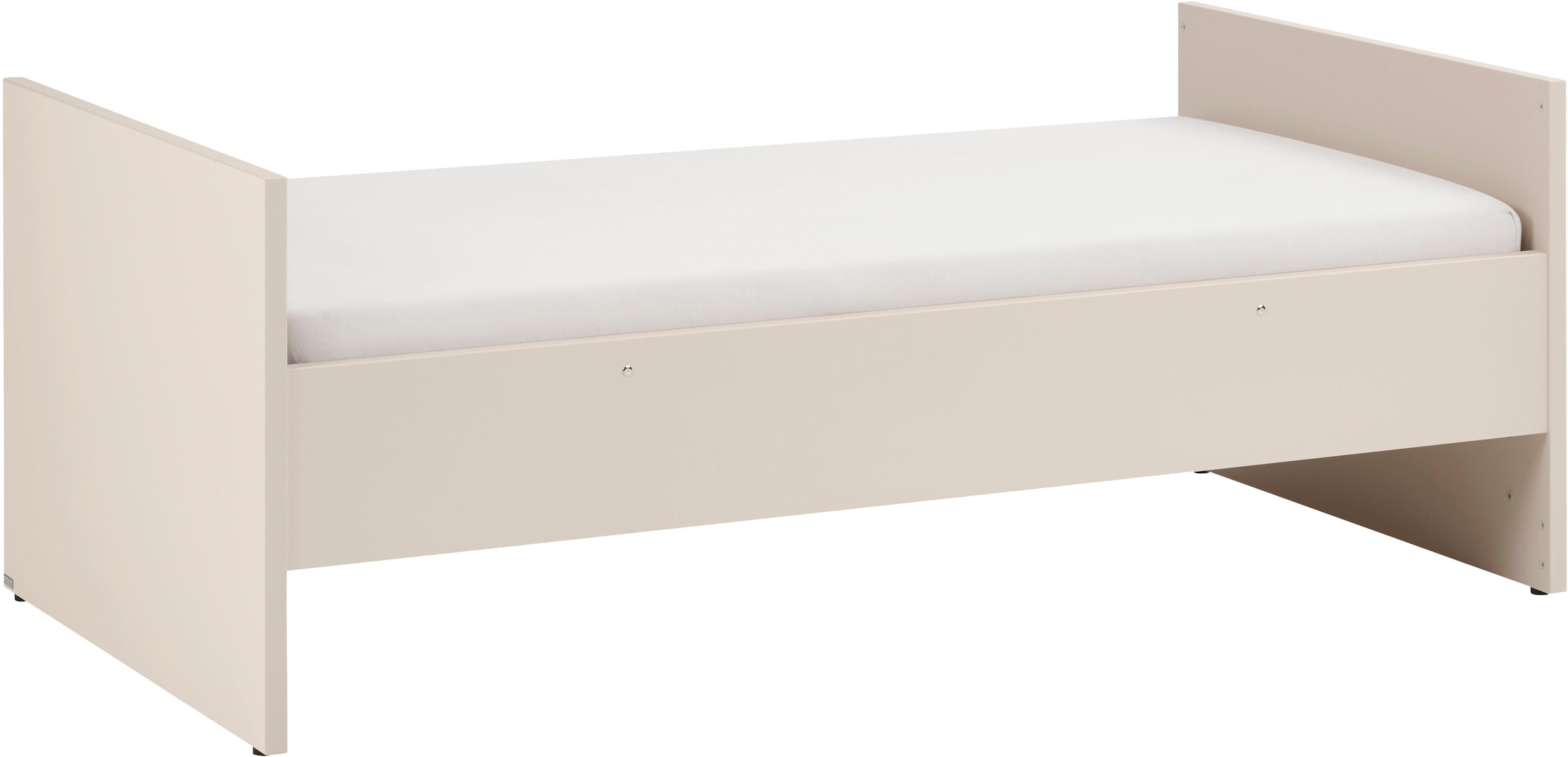 YUNY by PAIDI Babybett »LITTLE SNU 70x140cm in Beige oder Weiß, umbaubares Bodenbett« Kinderbett mit Rausfallschutz aus Massivholz, langlebiges Gitterbett