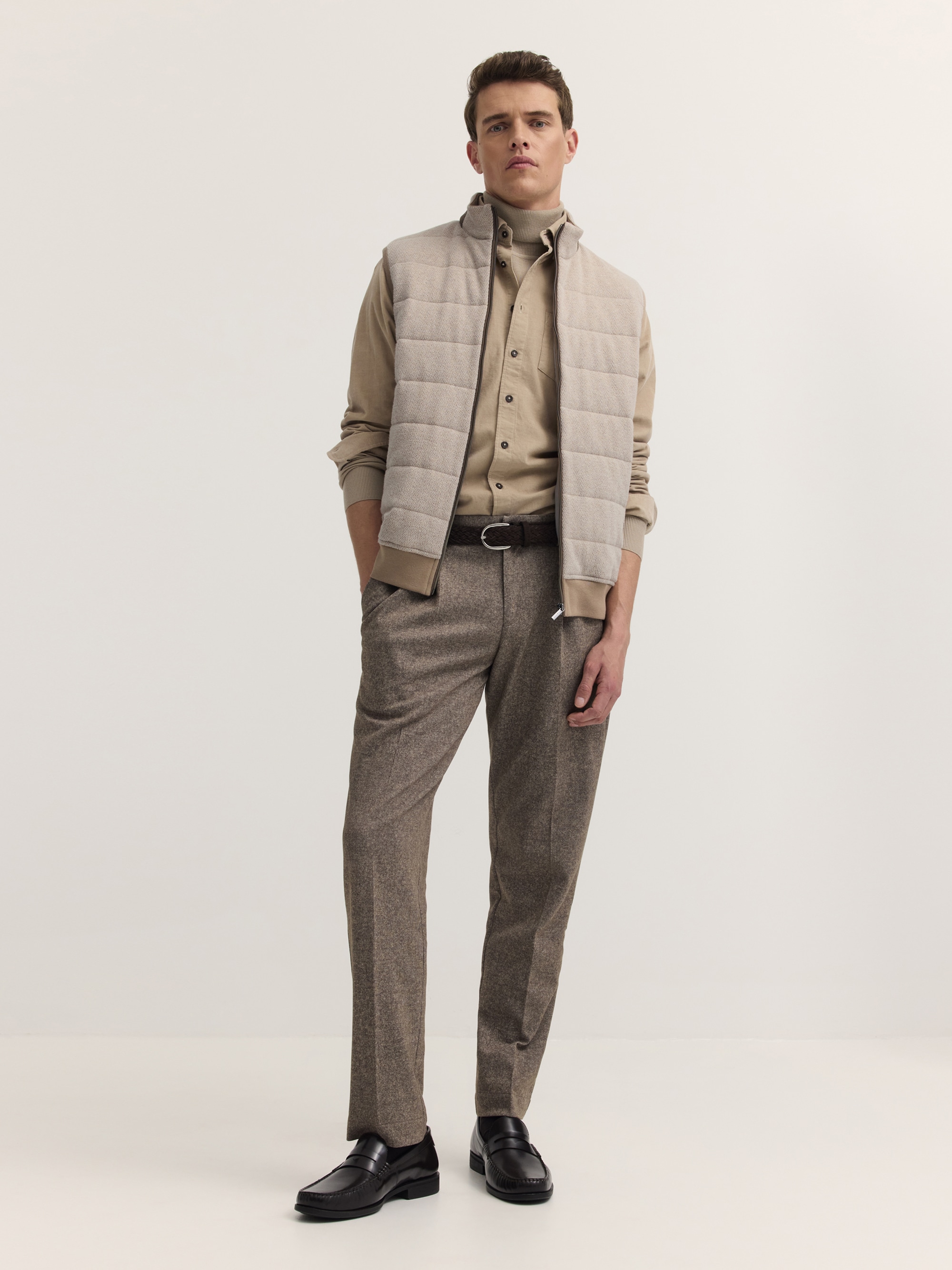 bugatti Sweatweste »Regular Fit« Regular Fit Baumwolle Jacquard Stehkragen