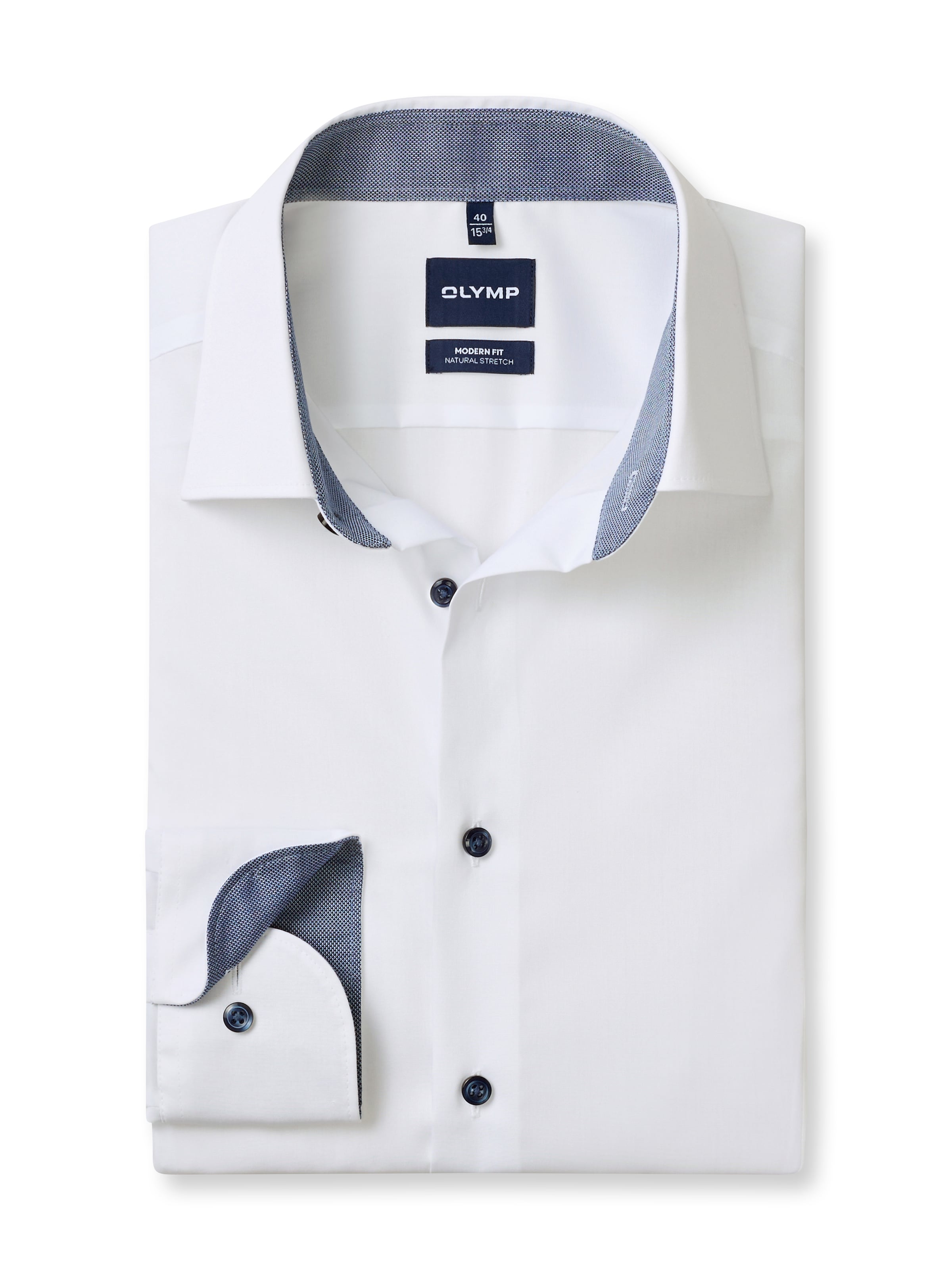 OLYMP Langarmhemd »Luxor« Businesshemd, New-Kentkragen, modern fit