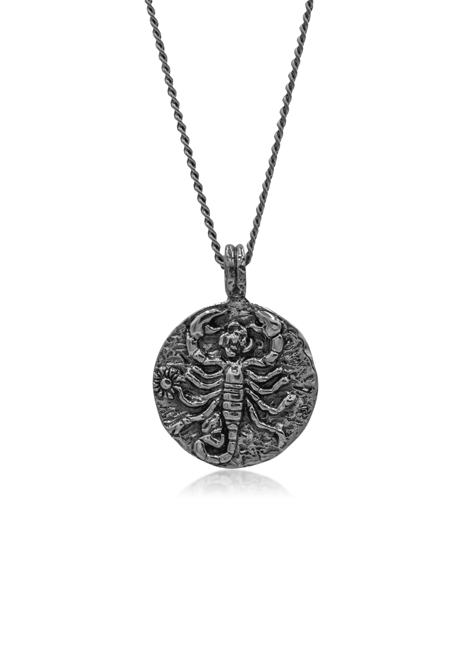 HAZE & GLORY Kette mit Anhänger »Halskette Sternzeichen Skorpion Kordelkette 925 Silber«