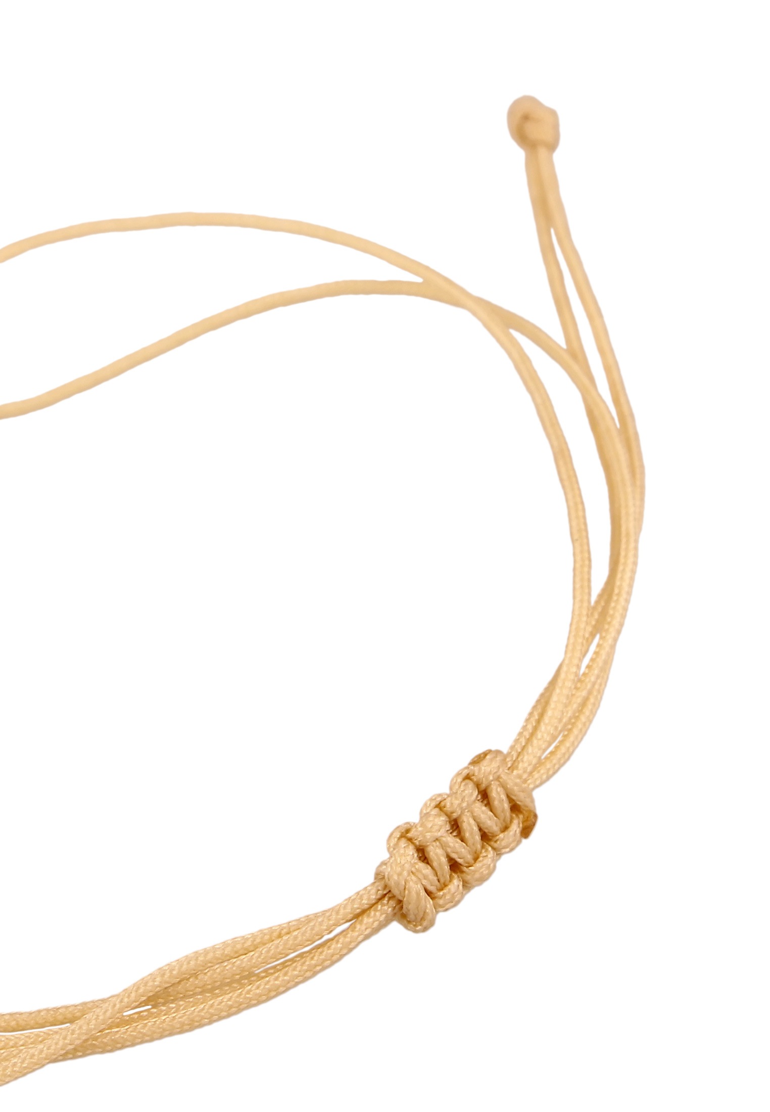 Elli Armkette »Armband Plättchen Nylon Khaki 925 Sterling Silber vergoldet«