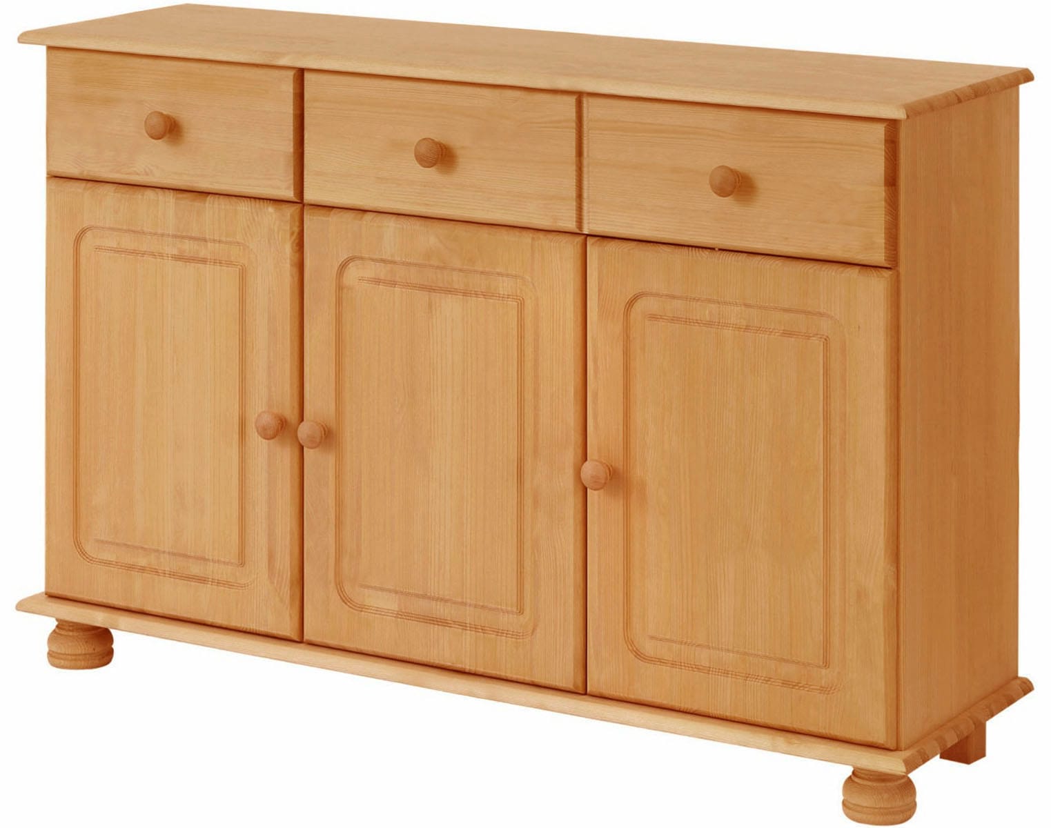 Home affaire Sideboard »Mette«, Kommode mit gefrästen, kugelförmigen Füßen, Breite 120 cm