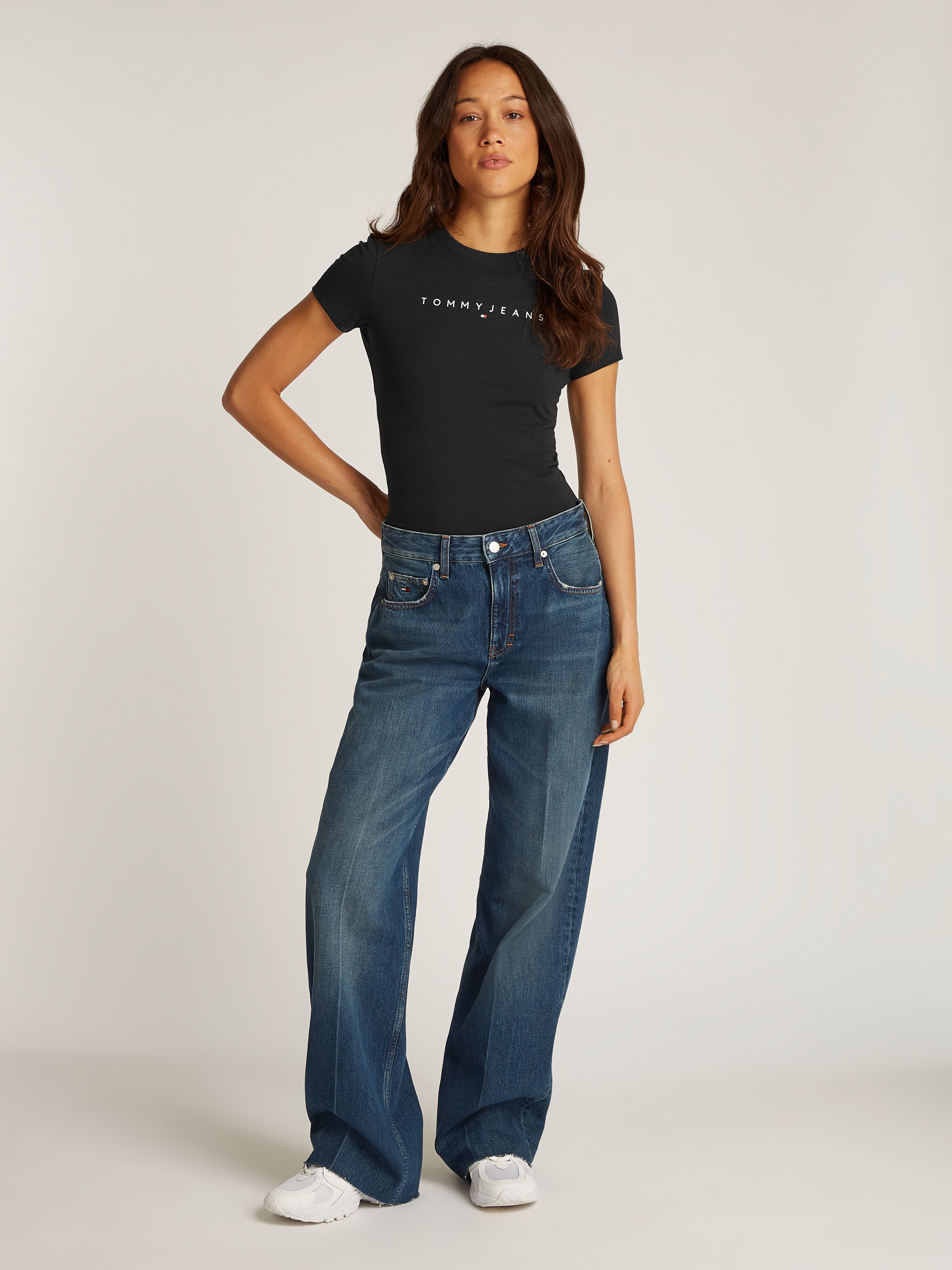 Tommy Jeans Curve T-Shirt »TJW SLIM LINEAR TEE EXT«, in Große Größen