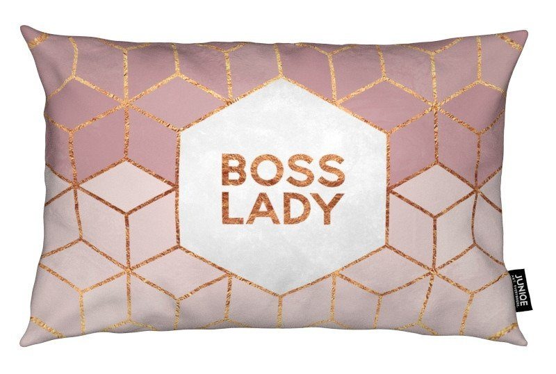 Juniqe Dekokissen »Boss Lady«, Weiches, allergikerfreundliches Material