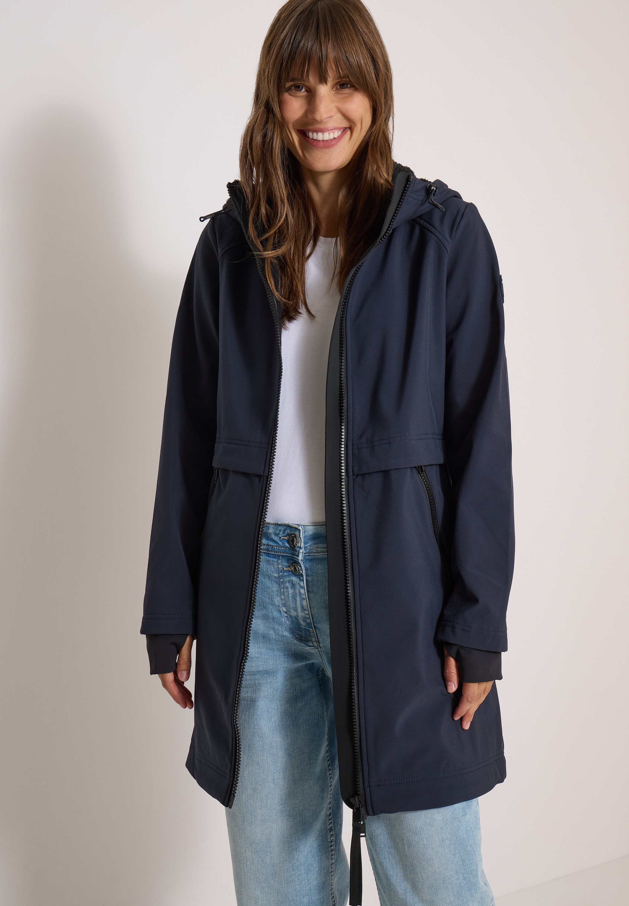 Cecil Softshellmantel mit Kapuze, wasserabweisend, Softshell