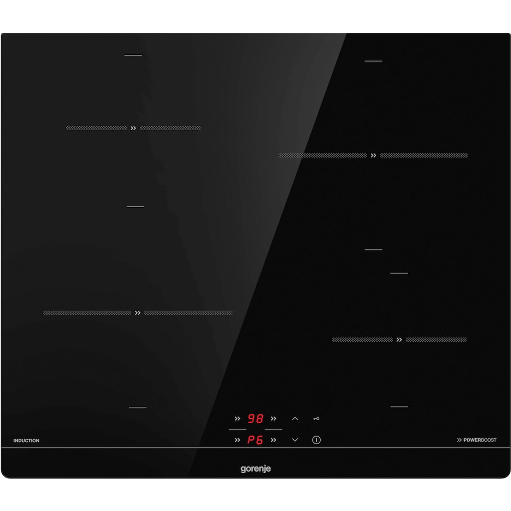 GORENJE Backofen-Set »Black Induction Set«, BOS6737E06BG, mit 1-fach-Teleskopauszug, Aqua Clean, (Set)