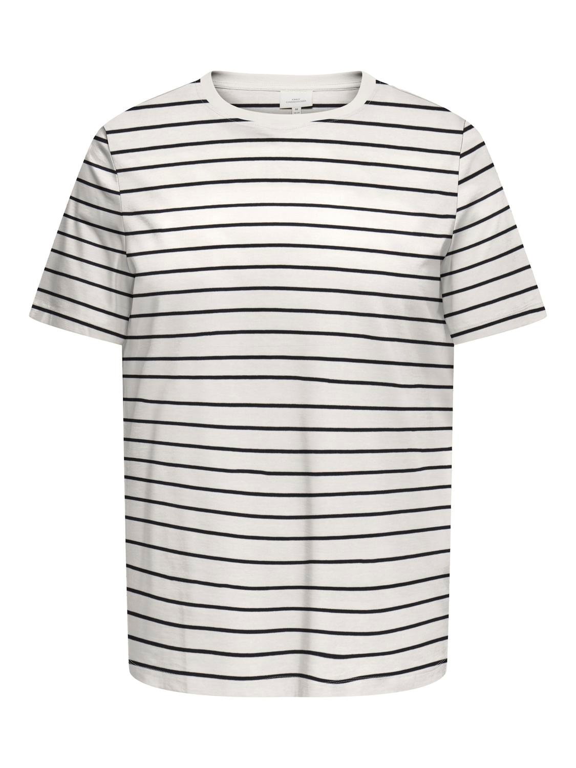 ONLY CARMAKOMA Rundhalsshirt »CARBLOOM LIFE S/S TOP JRS«