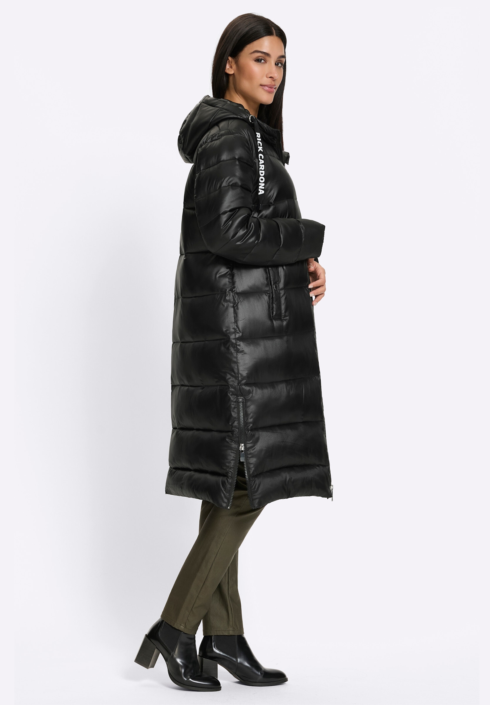 heine Langjacke »Mantel Mantel« mit Kapuze